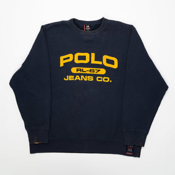 Vintage Blue Polo RL-67 Jeans Co Crewneck (L/XL) | Rebalance Vintage.
