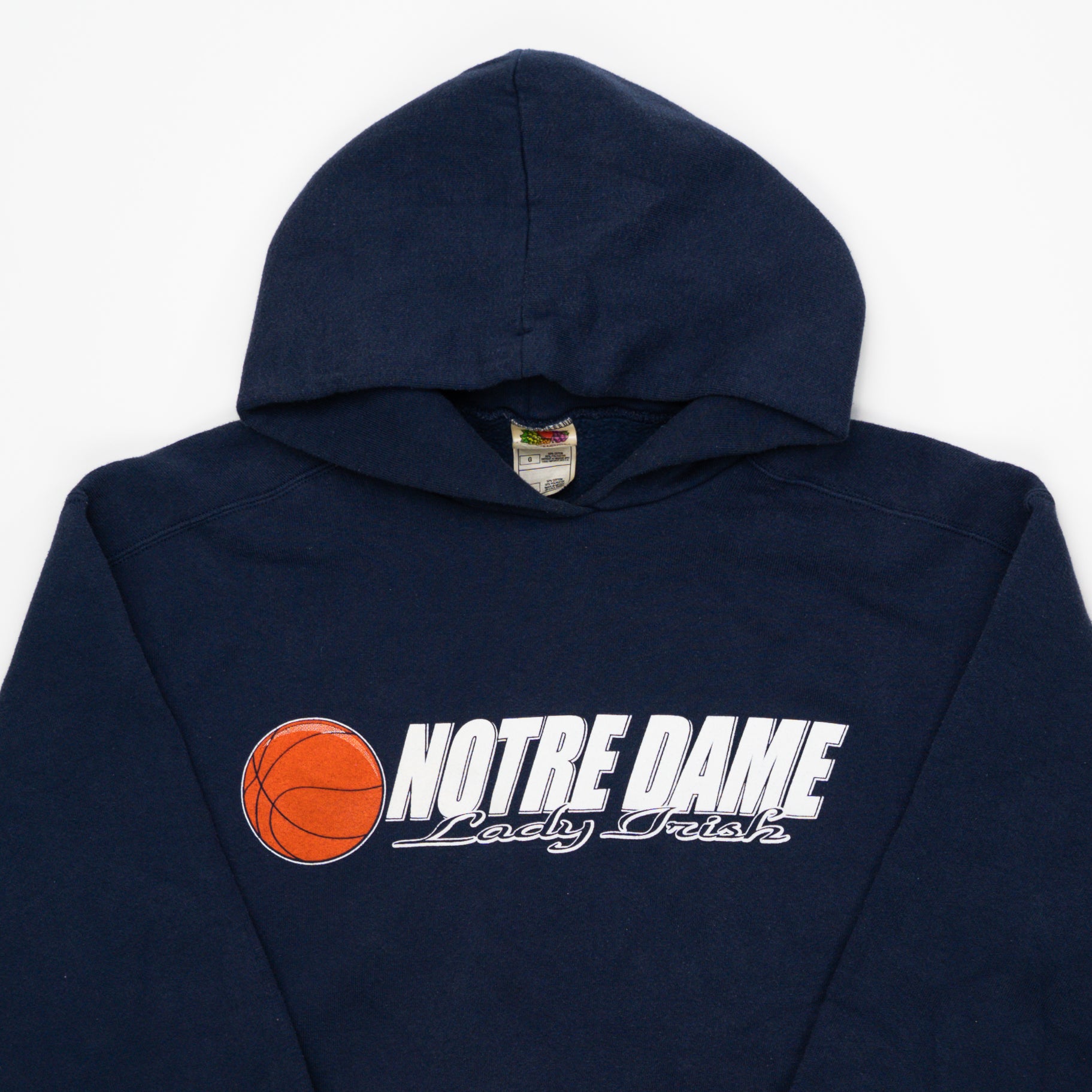 Vintage 90s Notre Dame Lady Irish Basketball Hoodie (S) | Rebalance Vintage.
