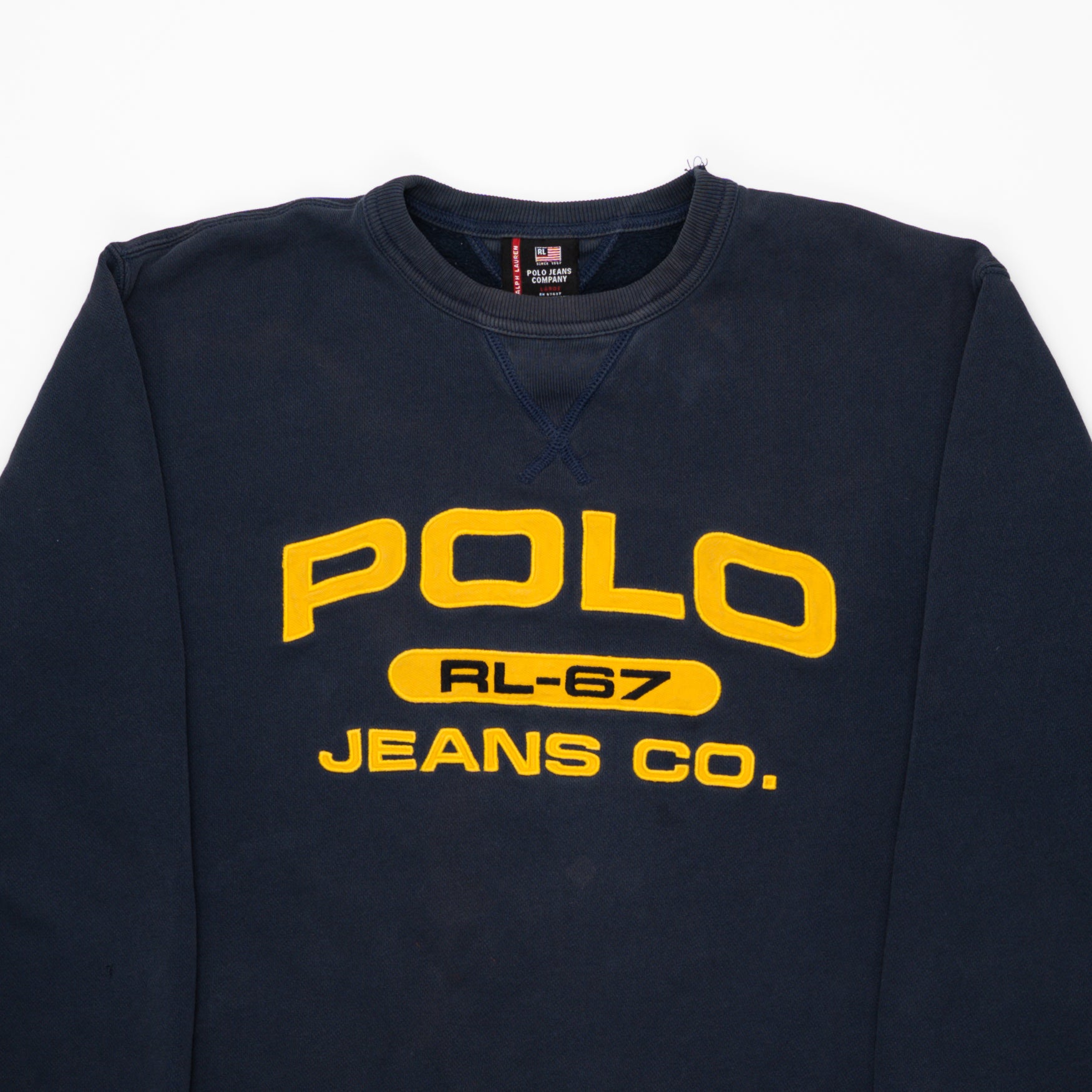 Vintage Blue Polo RL-67 Jeans Co Crewneck (L/XL) | Rebalance Vintage.