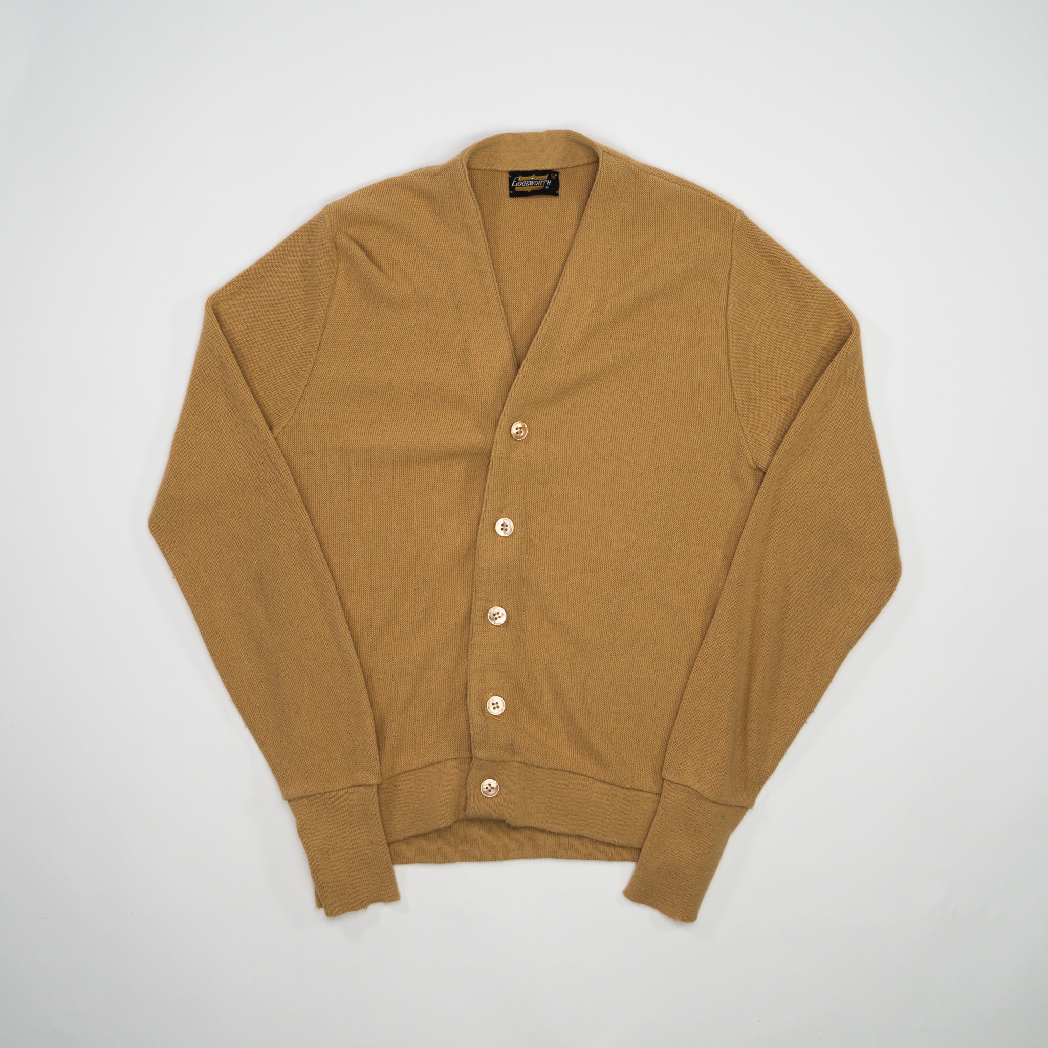 Vintage 80s Golden Mustard Knit Cardigan (S)