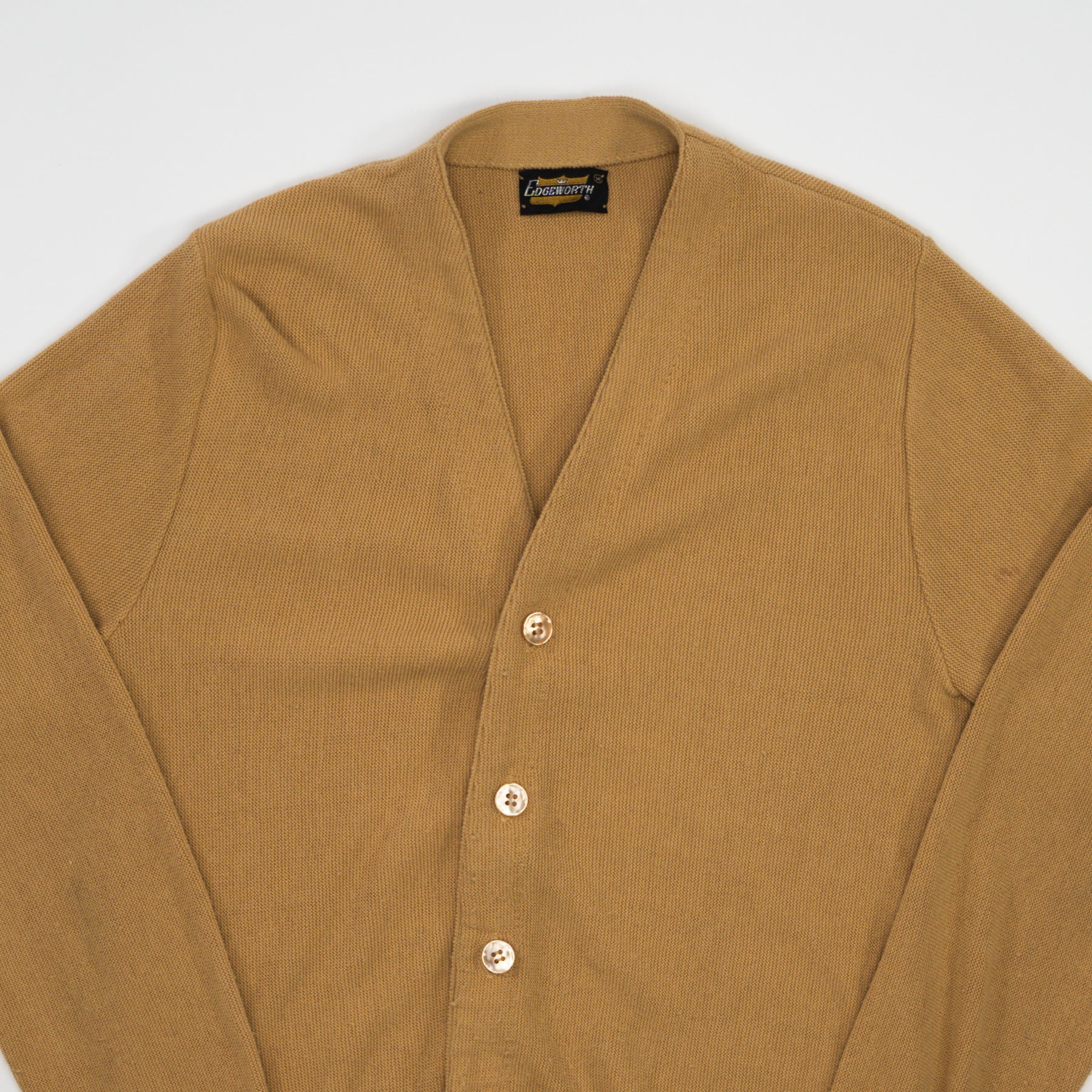 Vintage 80s Golden Mustard Knit Cardigan (S)