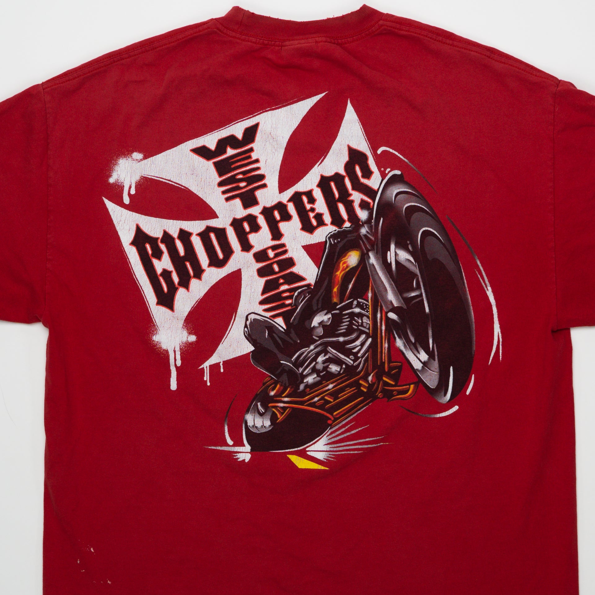 Vintage Red West Coast Choppers Tee (L) | Rebalance Vintage.