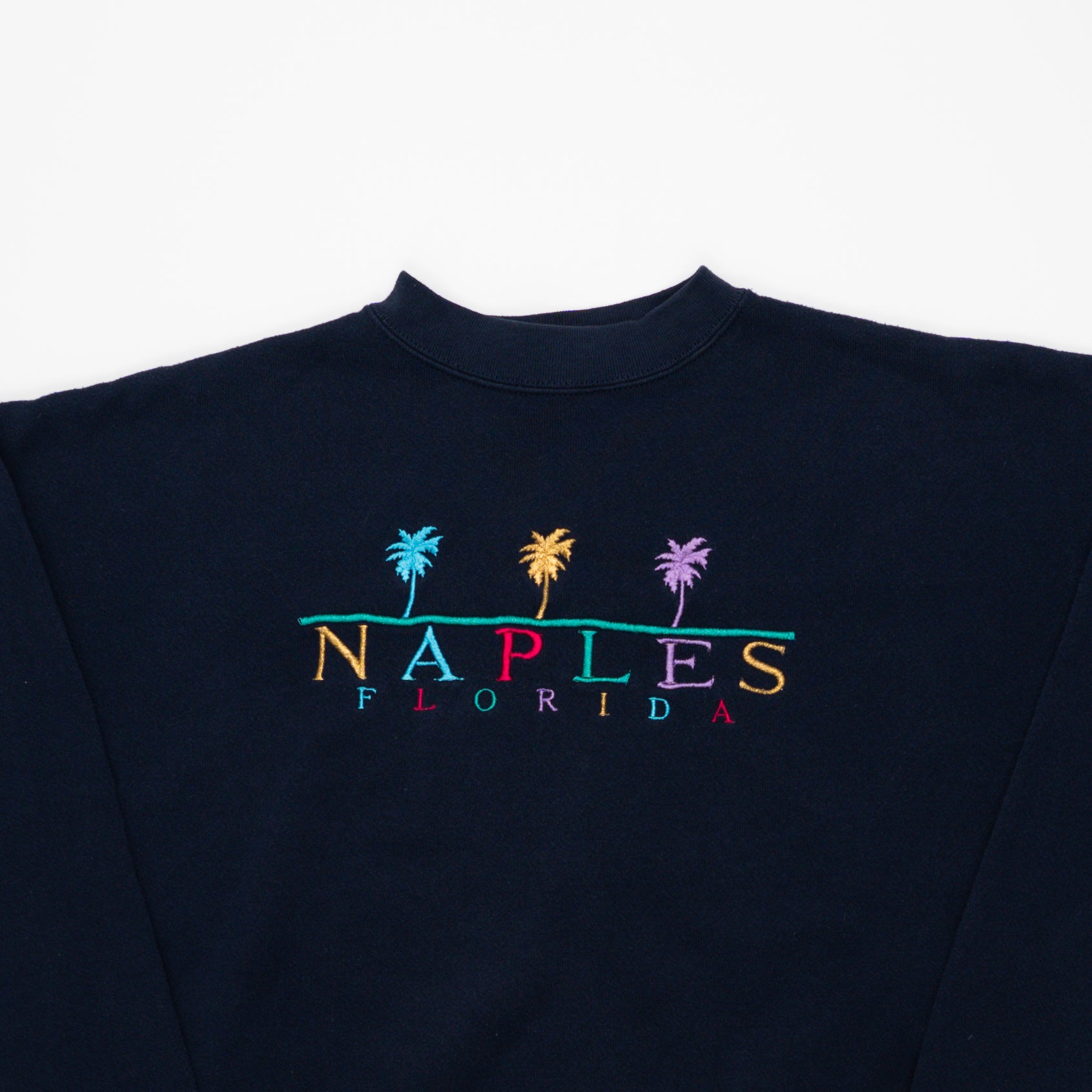 Vintage 80s Naples Florida Palm Tree Crewneck (M/L) | Rebalance Vintage.