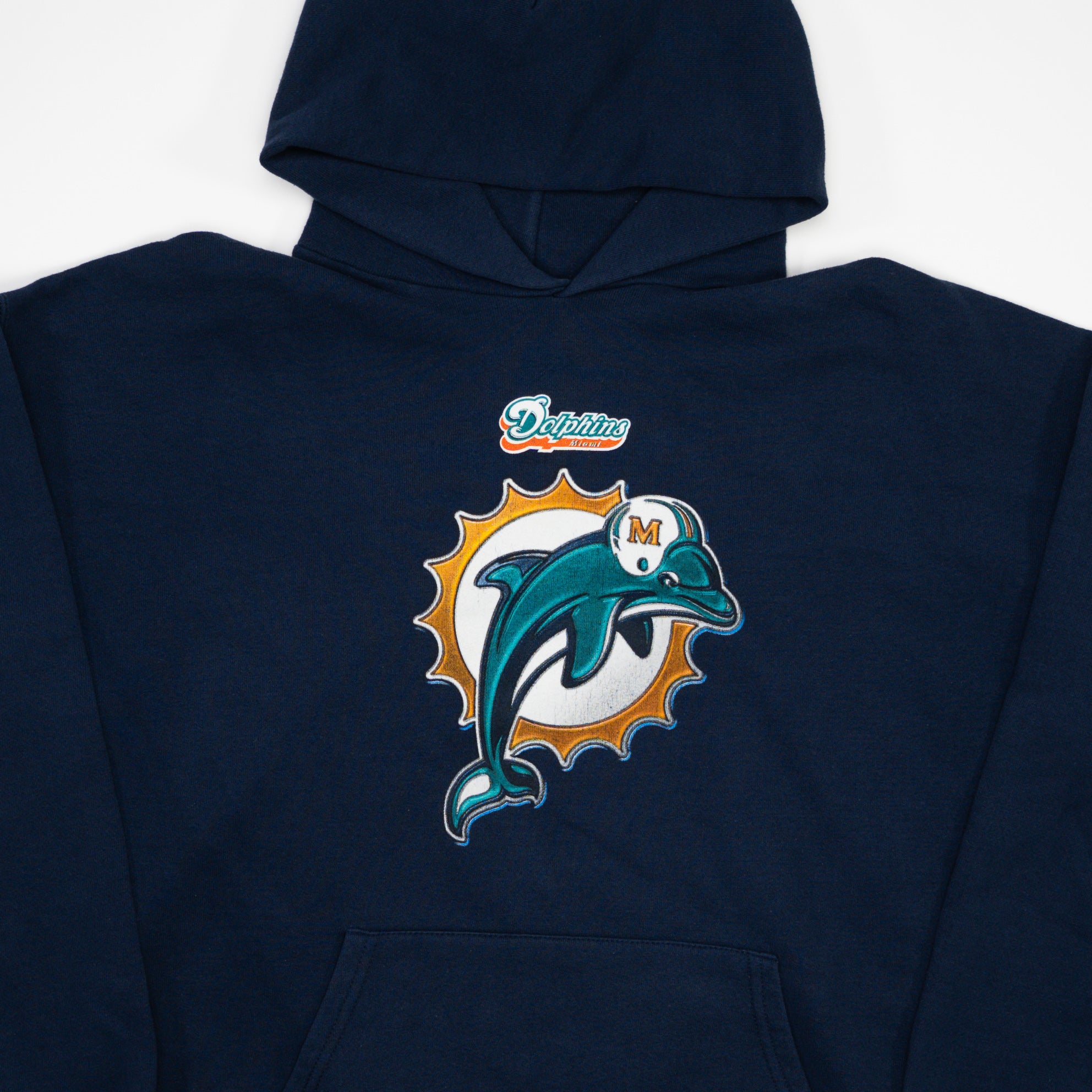 Vintage Navy Miami Dolphins NFL Hoodie (XL)