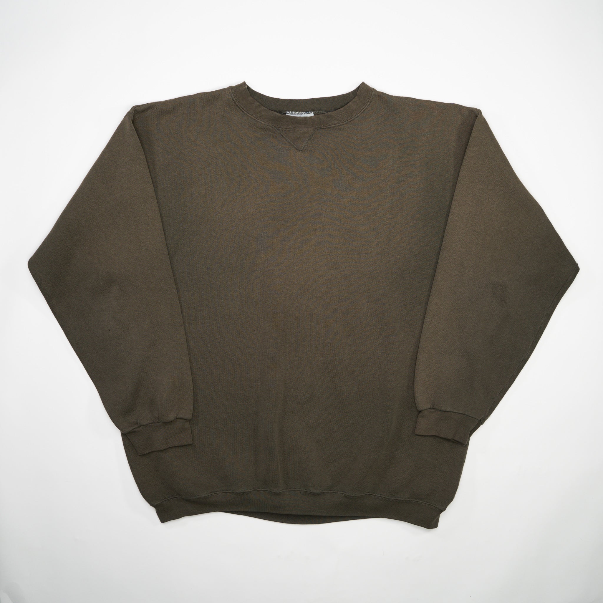 Vintage 90s Blank Olive Crewneck (XXL)