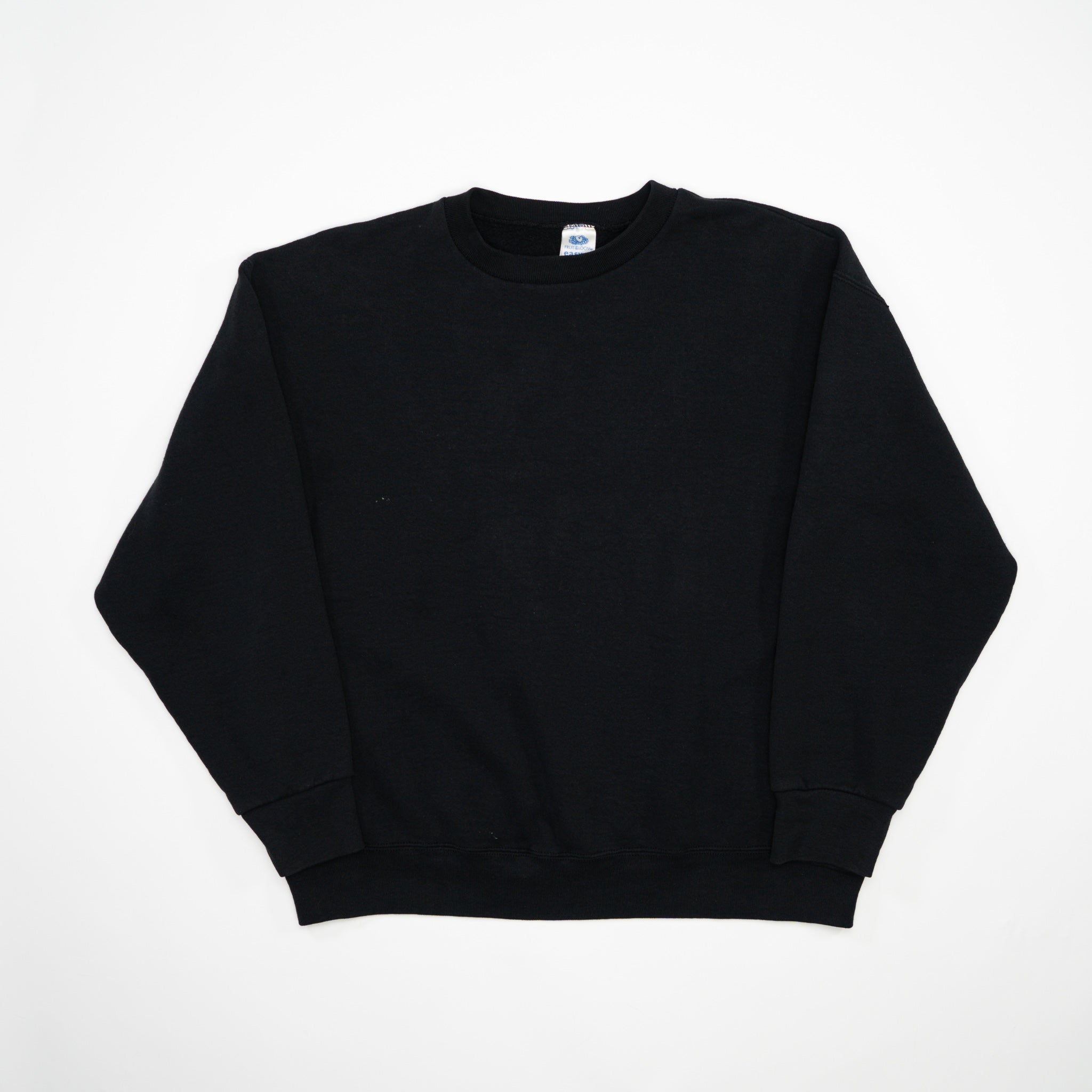 Vintage 90s Blank Black Fruit of the Loom Crewneck (L)