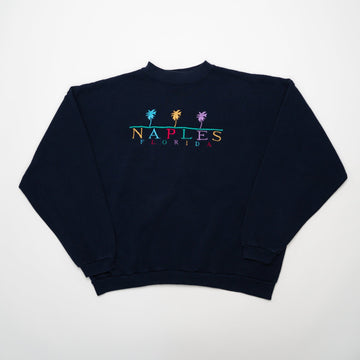 Vintage 80s Naples Florida Palm Tree Crewneck (M/L) | Rebalance Vintage.