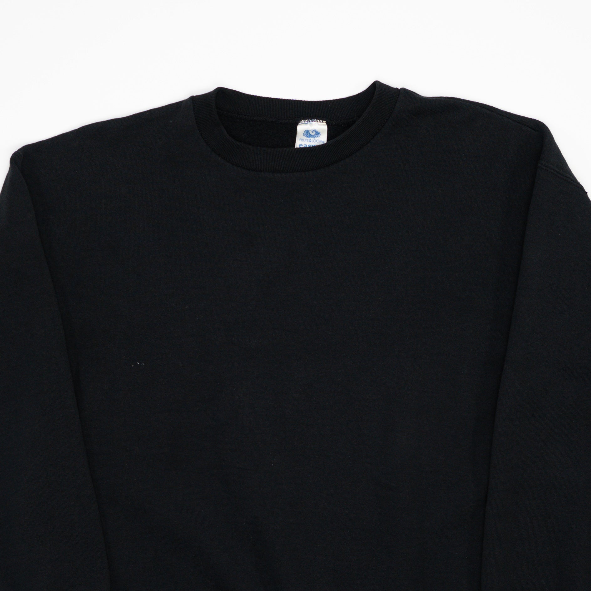 Vintage 90s Blank Black Fruit of the Loom Crewneck (L)