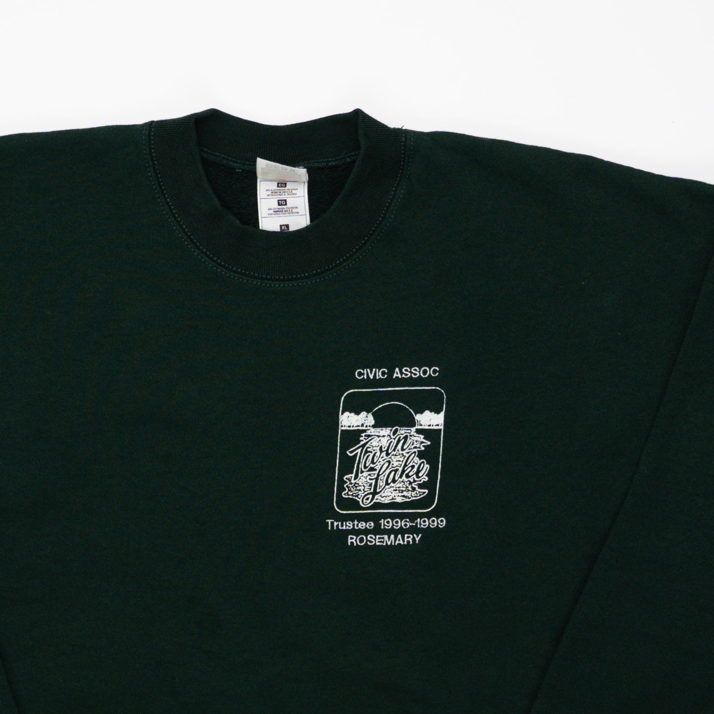 Vintage '96 Green Twin Lake Civic Association Crewneck (L) | Rebalance Vintage.