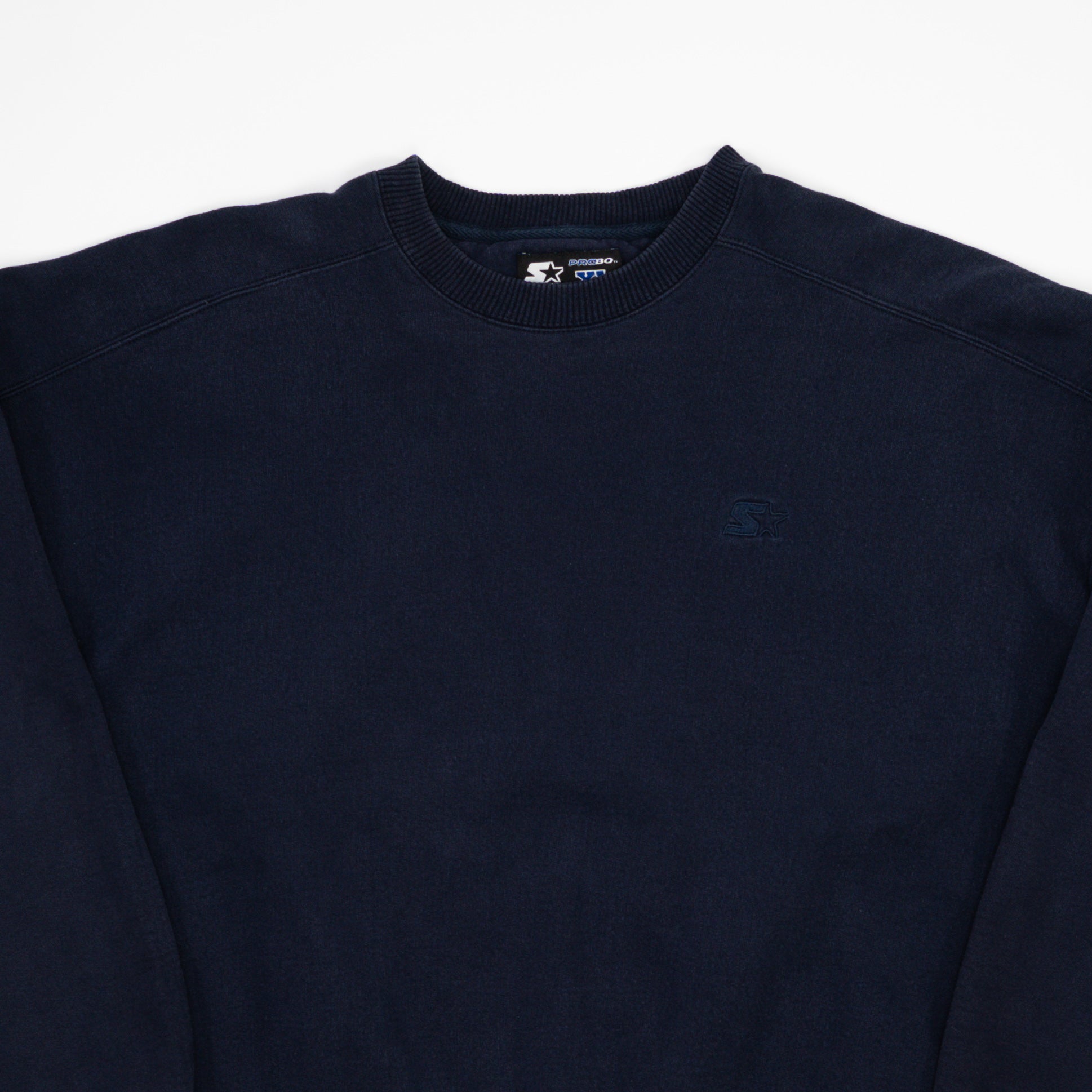 Vintage Navy Starter Logo Blank Crewneck (L)