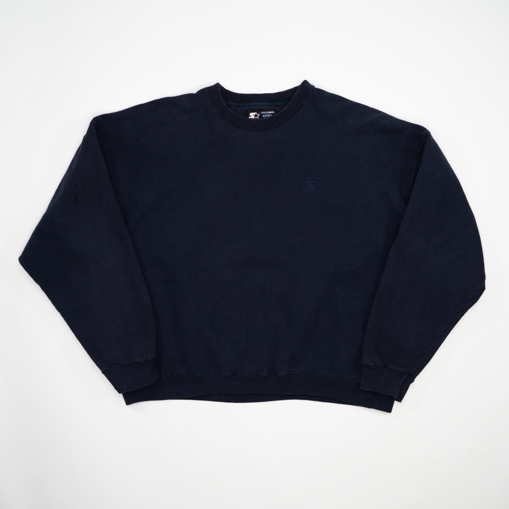 Vintage Navy Starter Logo Blank Crewneck (L)