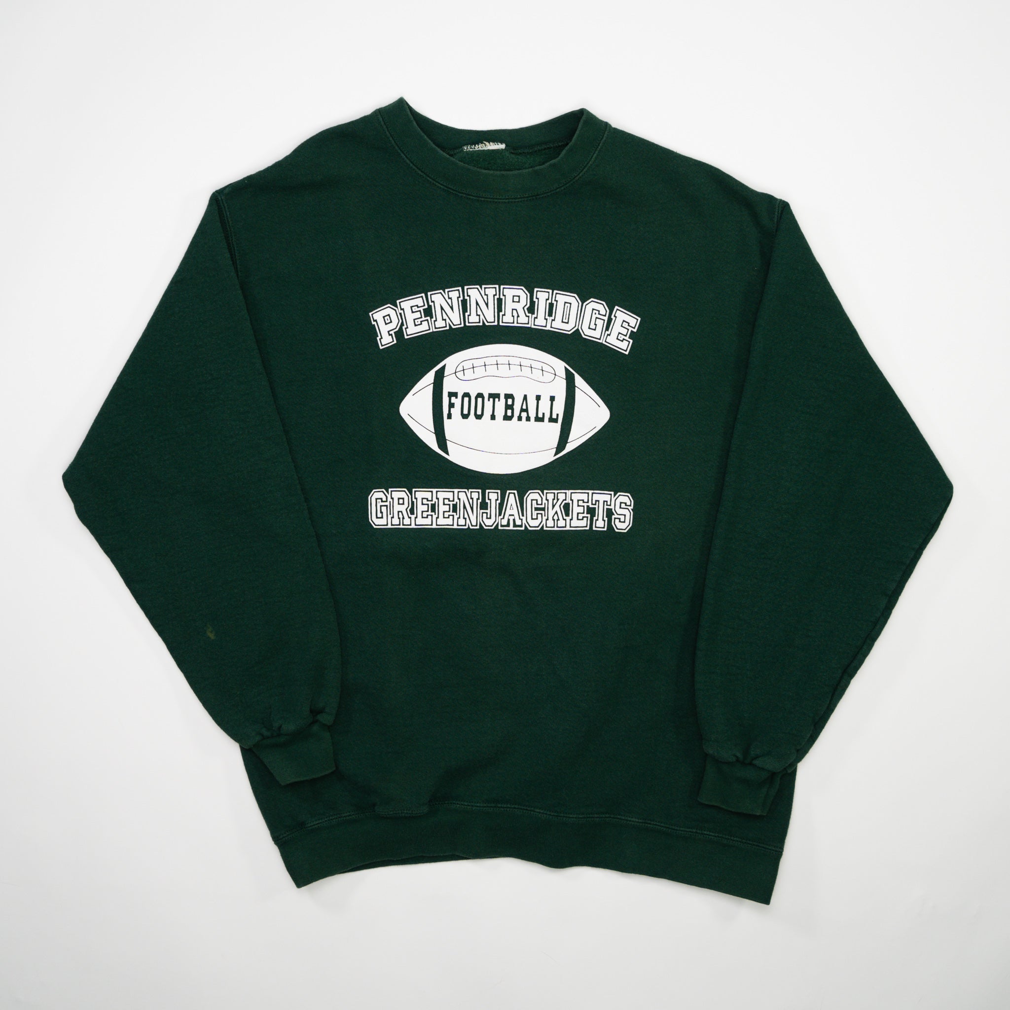 Vintage Forest Green Pennridge Greenjackets Football Crewneck (M)