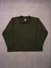 Vintage 90s Juniper Green Carhartt 1/4 Zip Collared Crewneck (XXL)