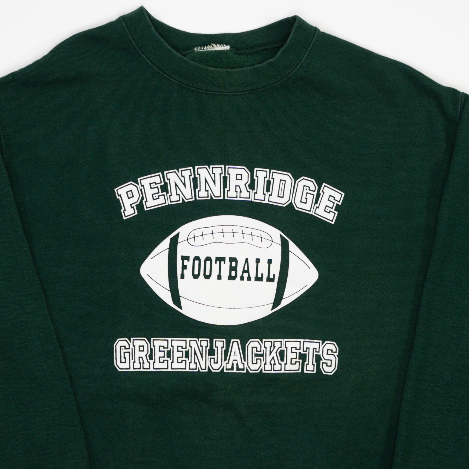 Vintage Forest Green Pennridge Greenjackets Football Crewneck (M)