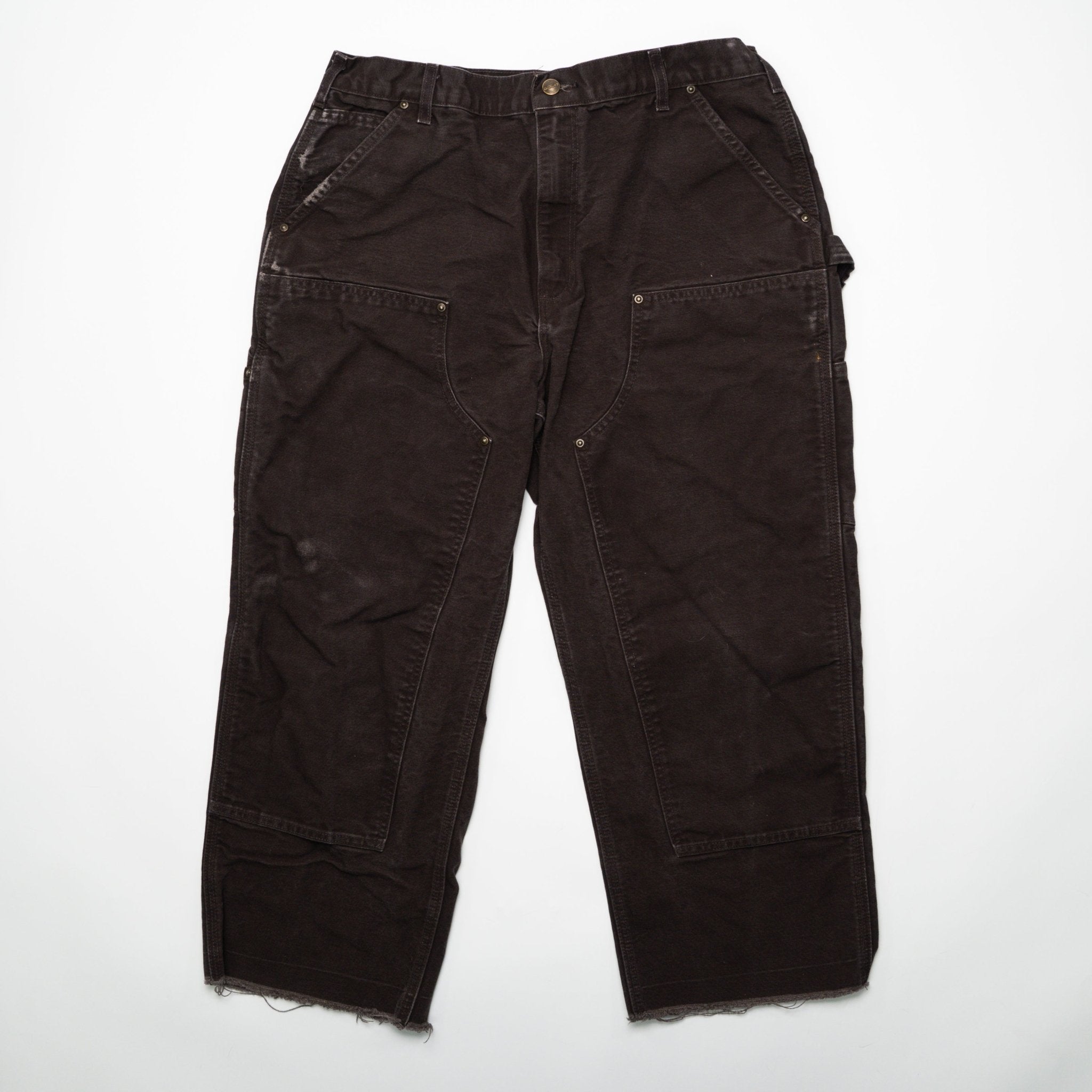 Vintage Brown Carhartt Double Knee Cargo Pants (38 x 32) | Rebalance Vintage.