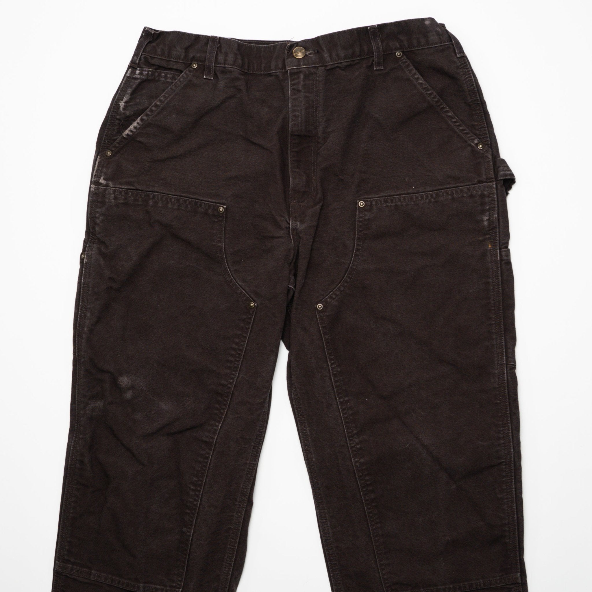 Vintage Brown Carhartt Double Knee Cargo Pants (38 x 32) | Rebalance Vintage.