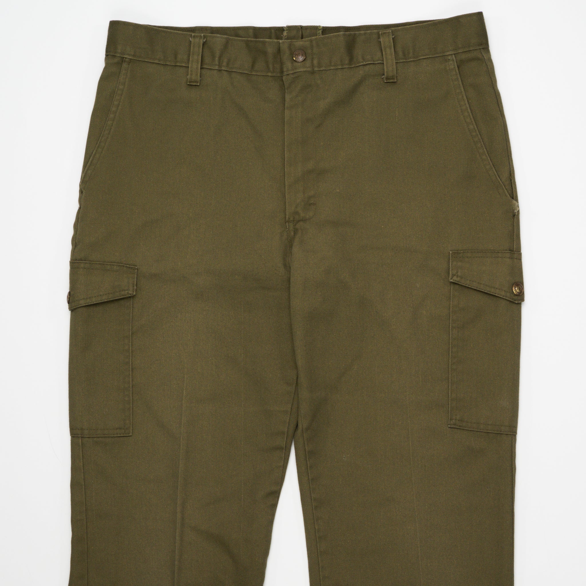 Vintage 70s Army Green Cargo Pants (34 x 31) | Rebalance Vintage.