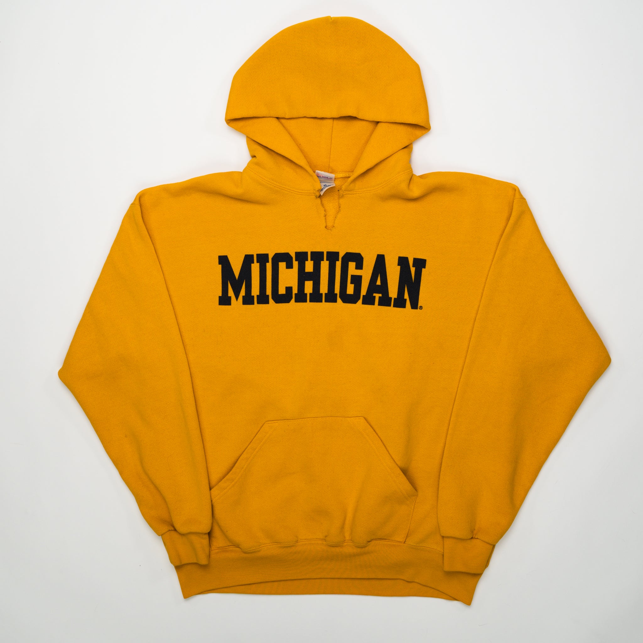 Vintage Yellow Michigan University Hoodie (L/XL) | Rebalance Vintage.