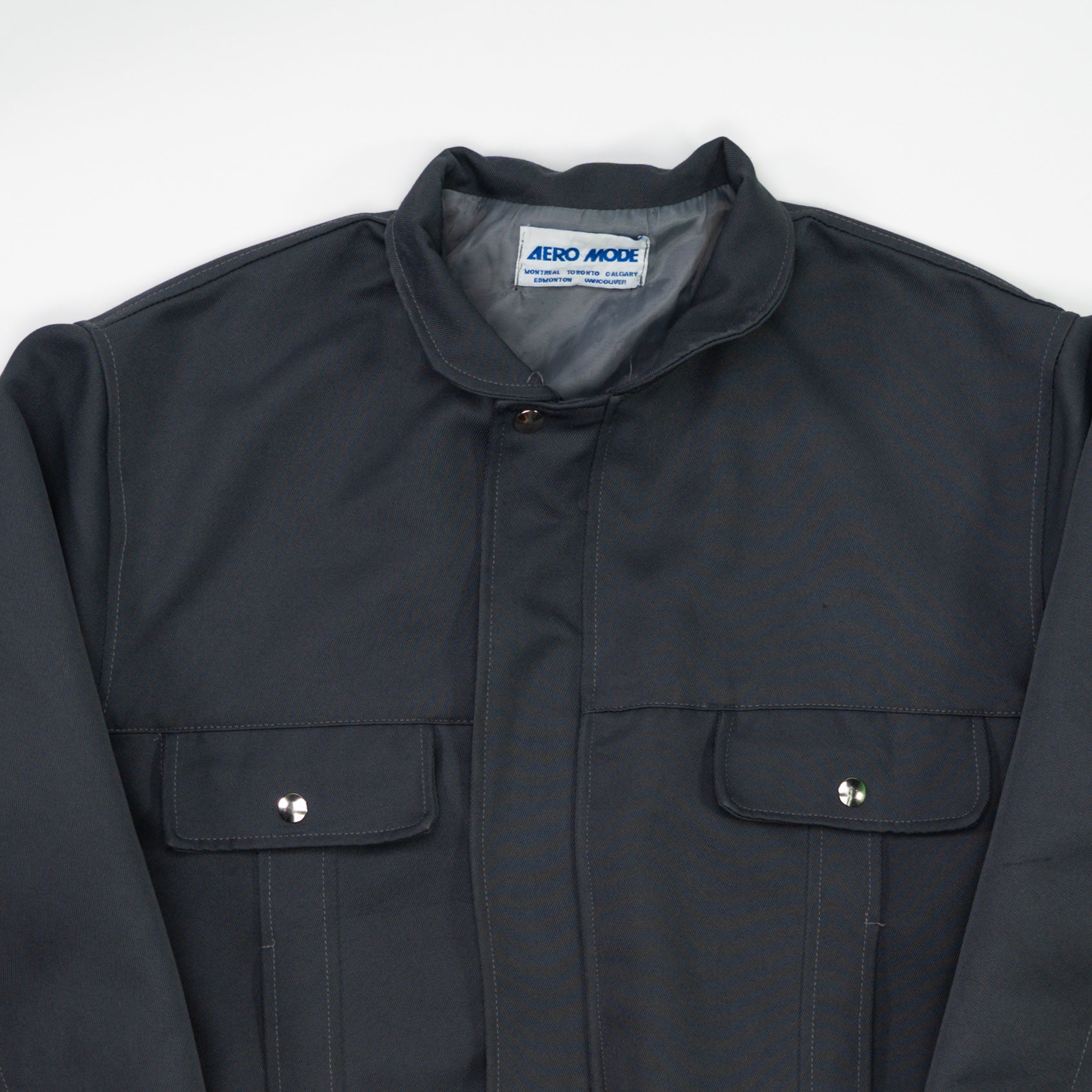 Vintage 70s Grey Aero Mode Workwear Bomber Jacket (L)