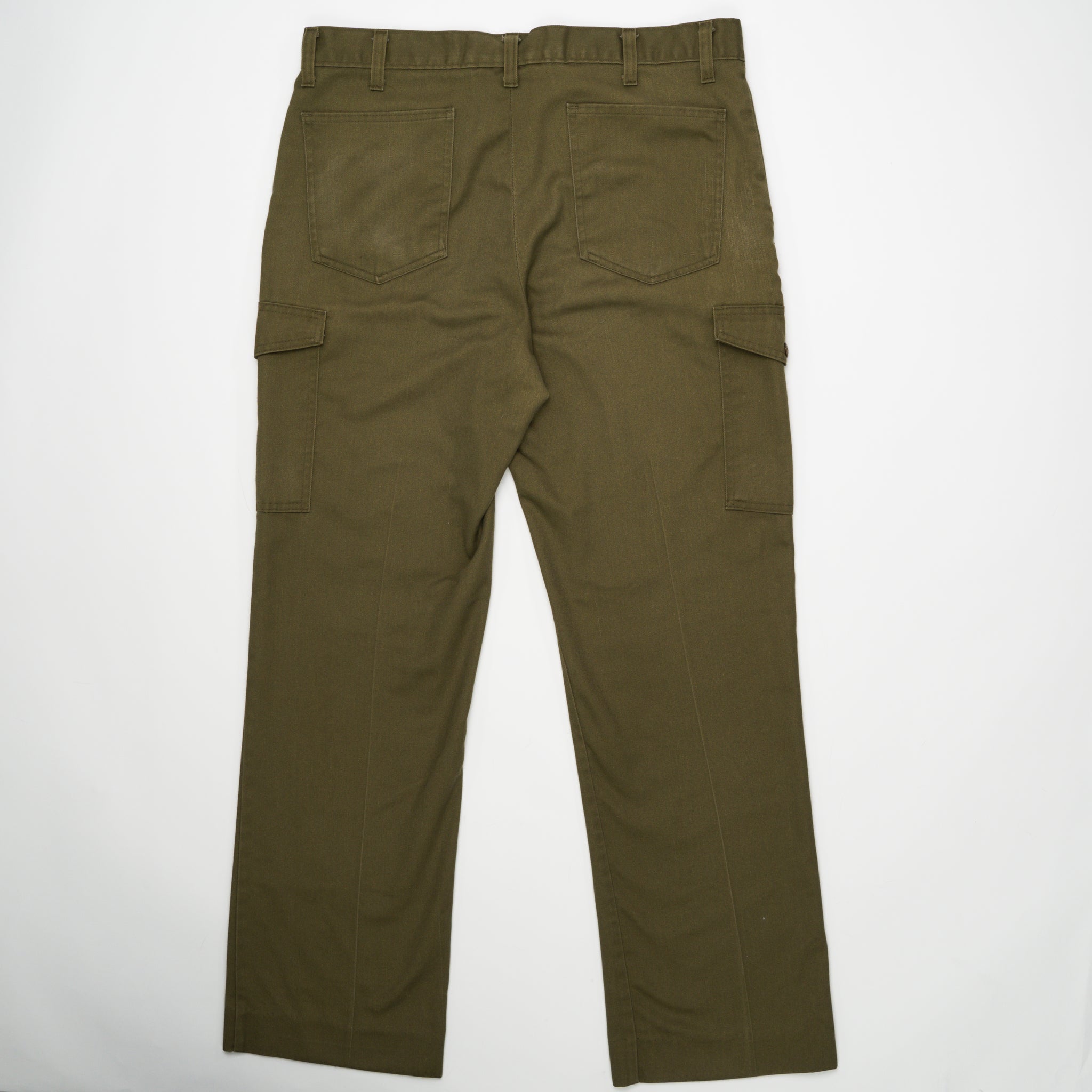 Vintage 70s Army Green Cargo Pants (34 x 31) | Rebalance Vintage.