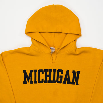 Vintage Yellow Michigan University Hoodie (L/XL) | Rebalance Vintage.