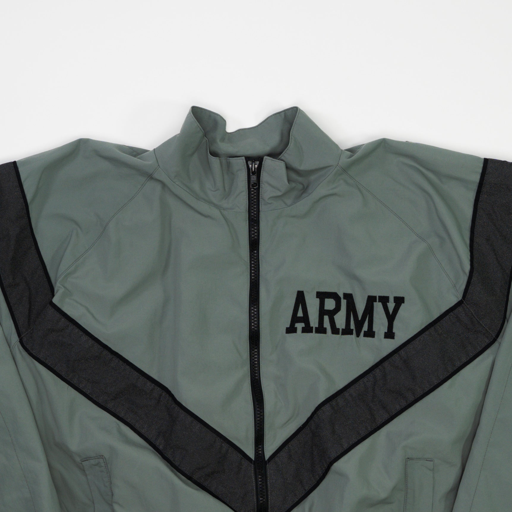 Vintage Grey Army Cropped Windbreaker (M )