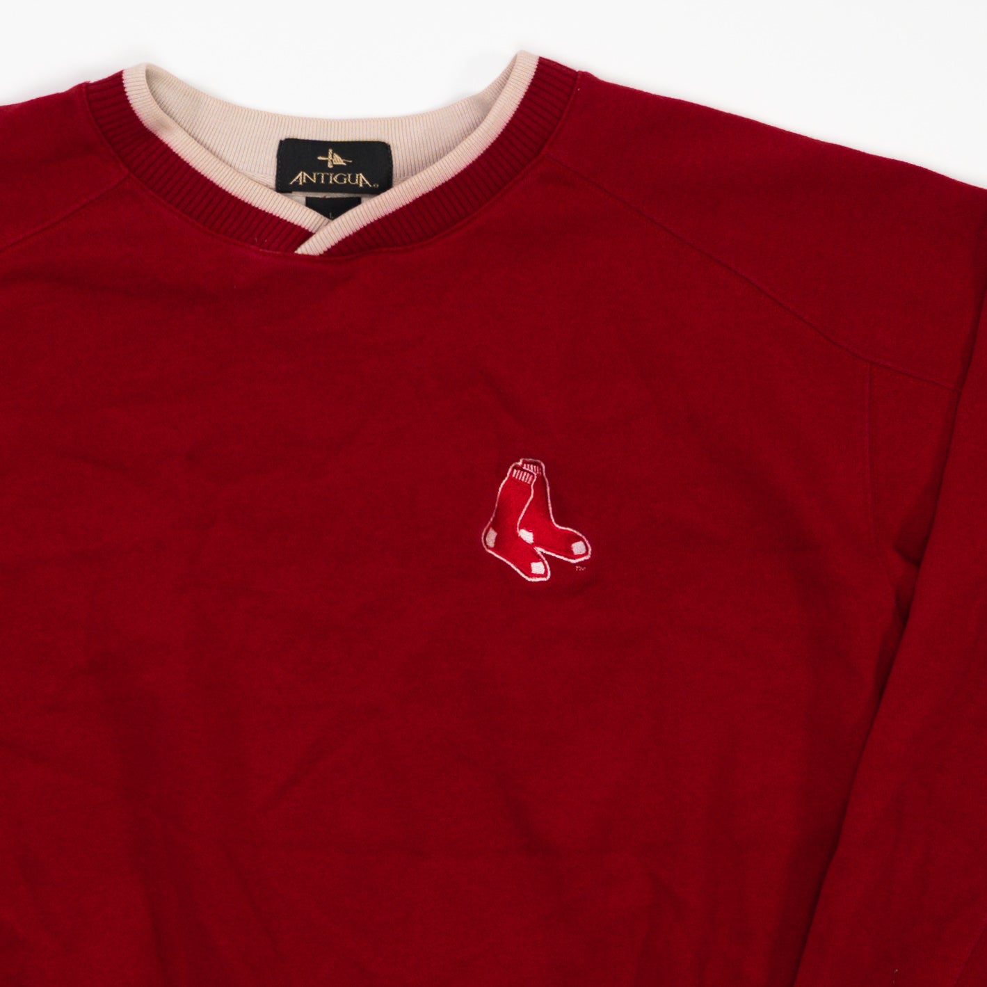 Vintage Red Boston Red Socks Patch Crewneck