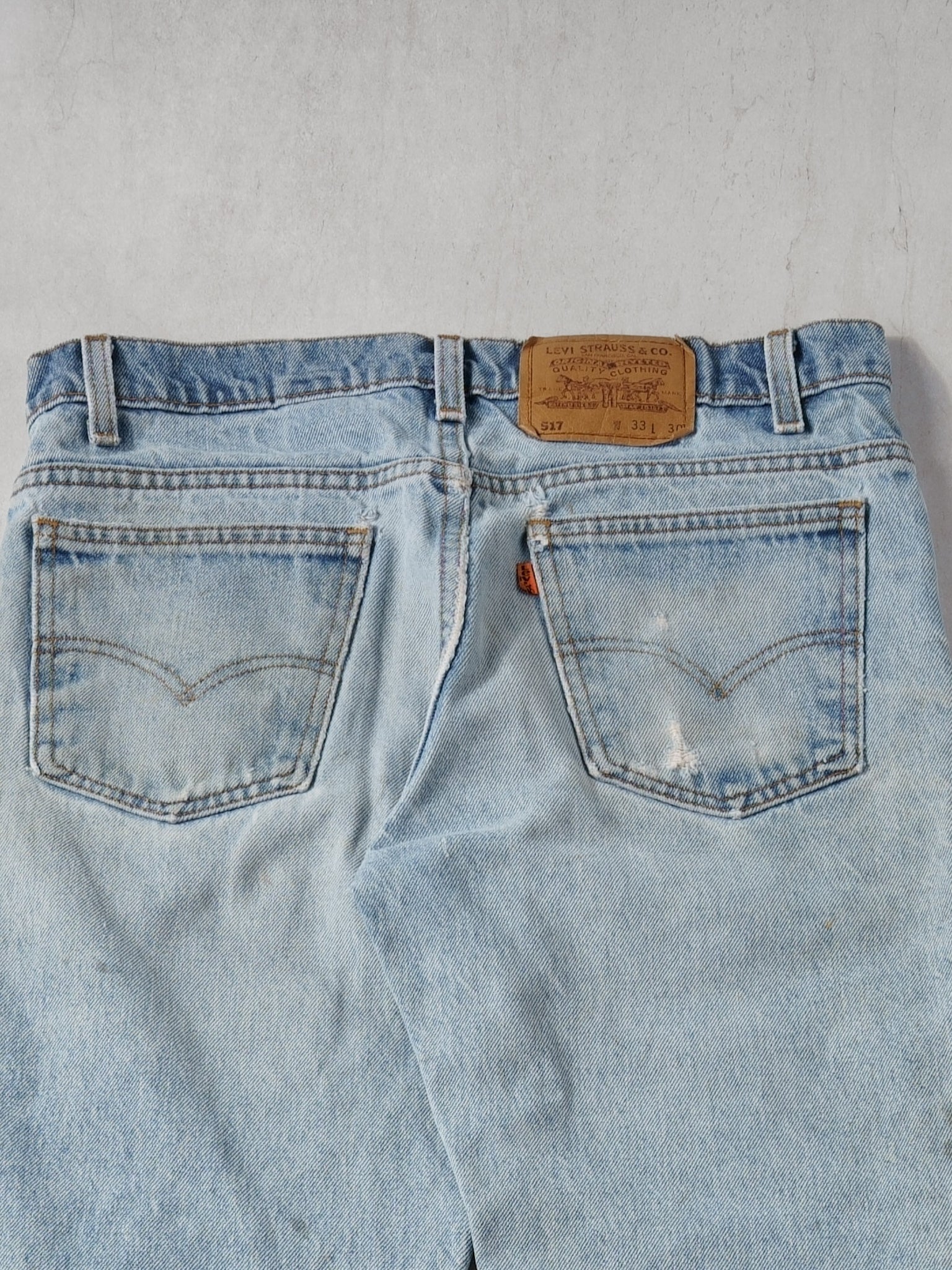 Vintage 70s Light Blue Levi's 517 Denim Jeans (32x29)