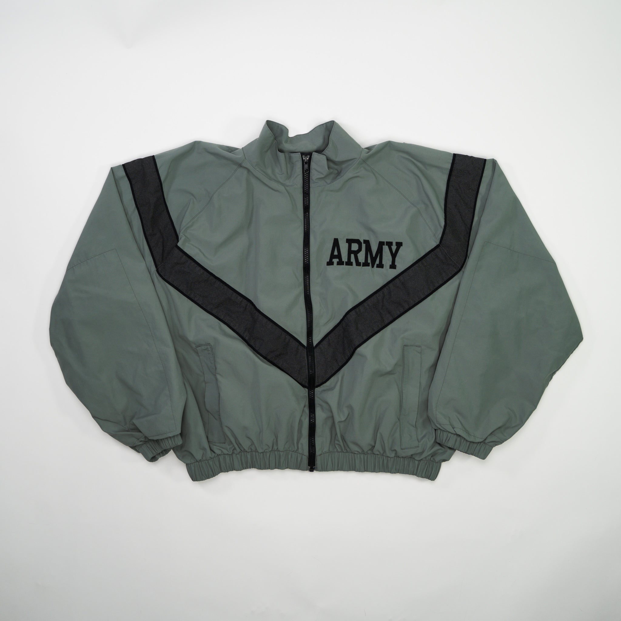 Vintage Grey Army Cropped Windbreaker (M )