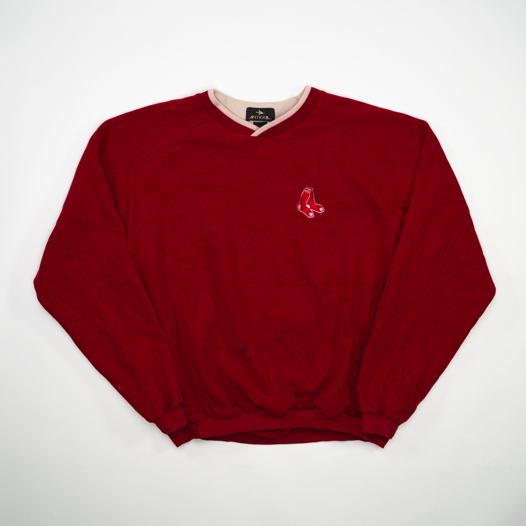 Vintage Red Boston Red Socks Patch Crewneck