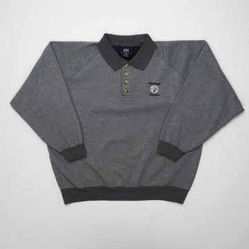Vintage grey Pittsburgh Steelers 1/4 button Crewneck (XL) | Rebalance Vintage.