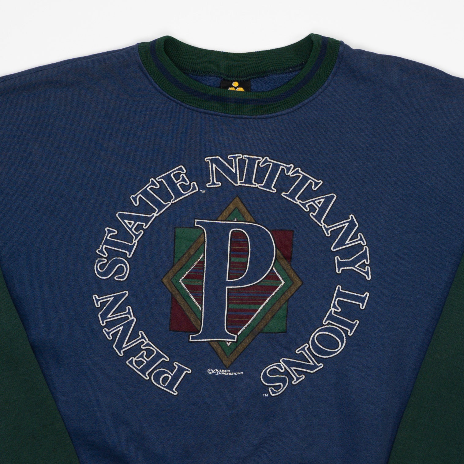 Vintage 80s Green + Blue Penn State Lions Crewneck (M/L)