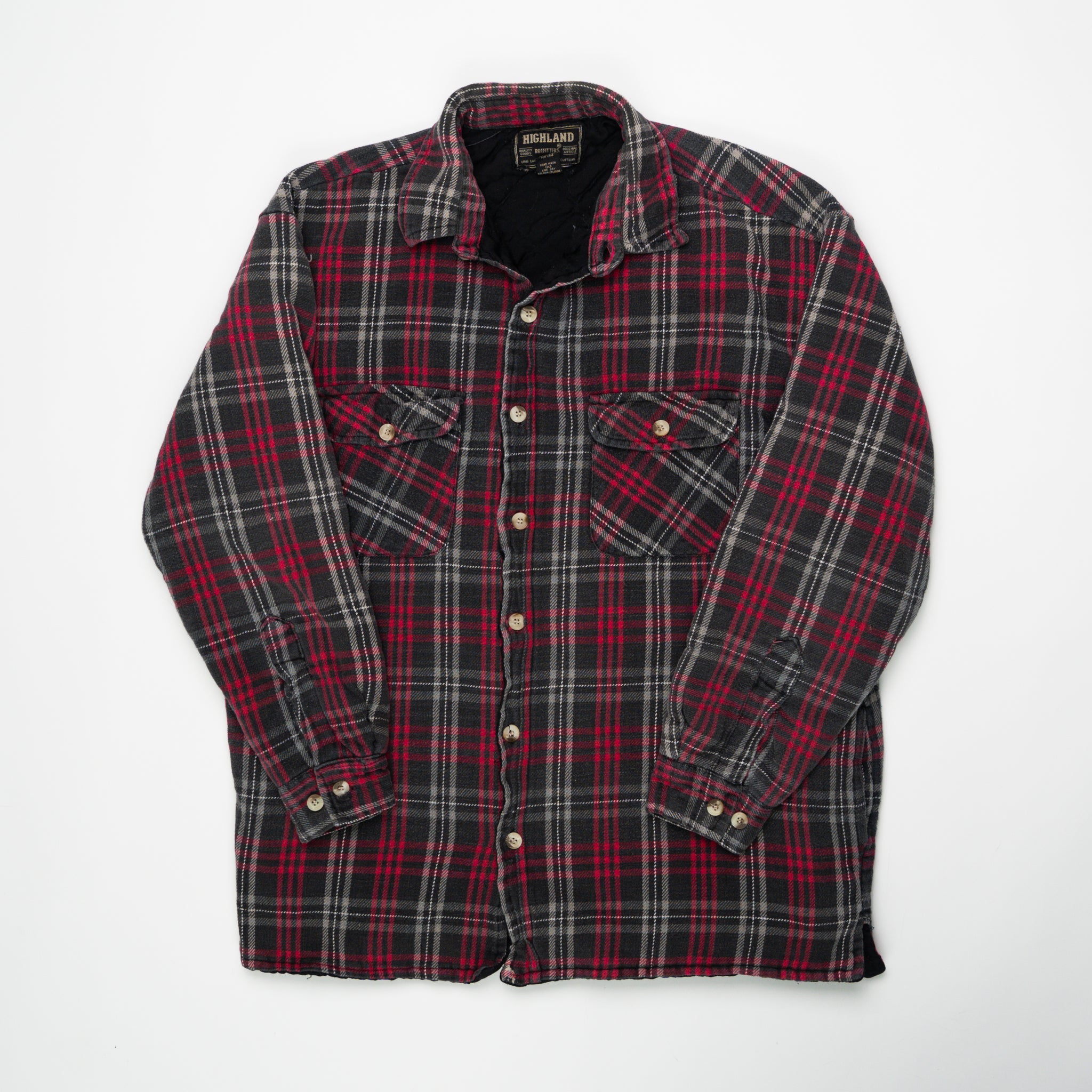 Vintage Red + Black Plaid Insulated Jacket | Rebalance Vintage.