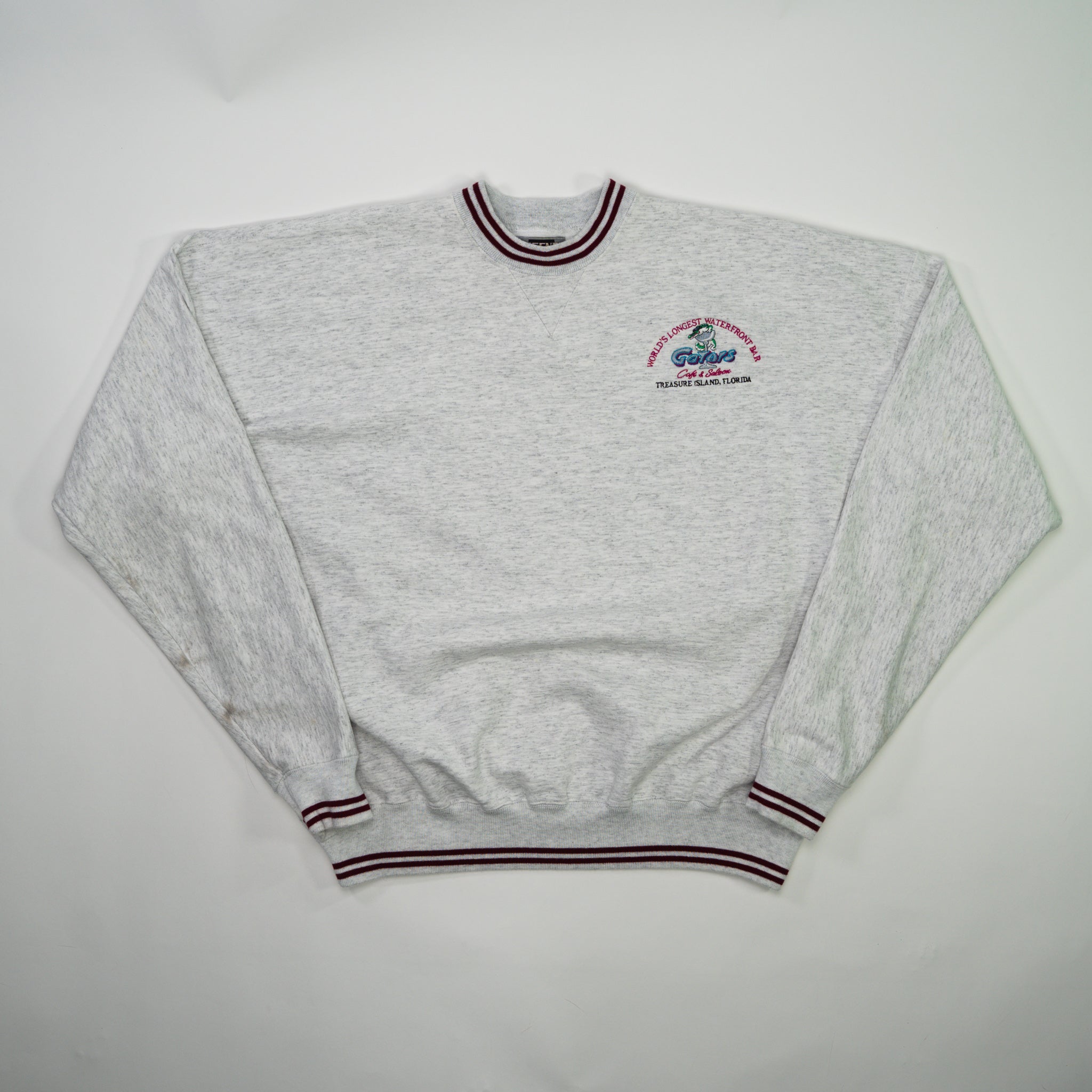 Vintage 90s Grey Gators Cafe and Saloon Florida Crewneck (XL)
