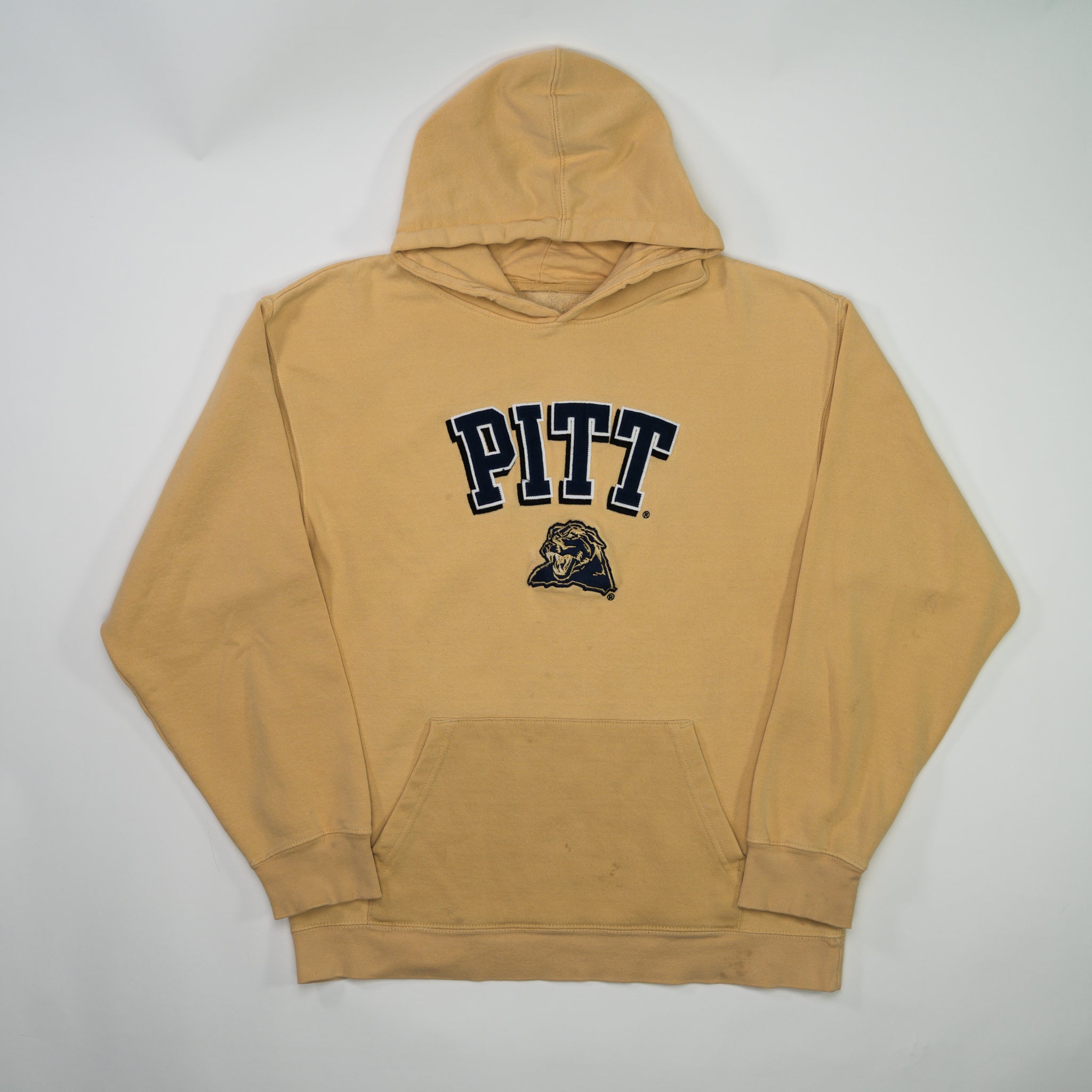 Vintage Yellow Pitt Panthers Spell out Hoodie (M/L)