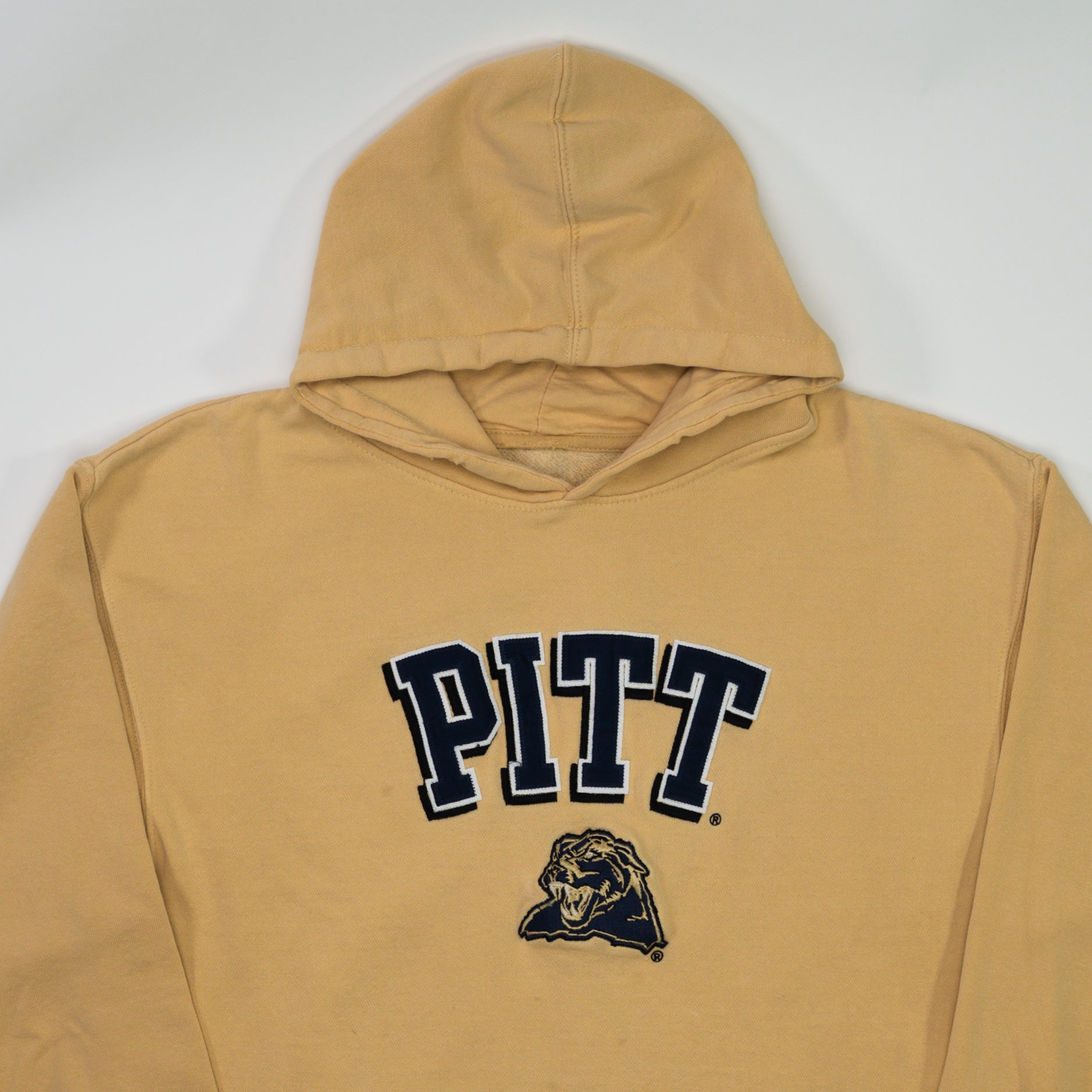 Vintage Yellow Pitt Panthers Spell out Hoodie (M/L)