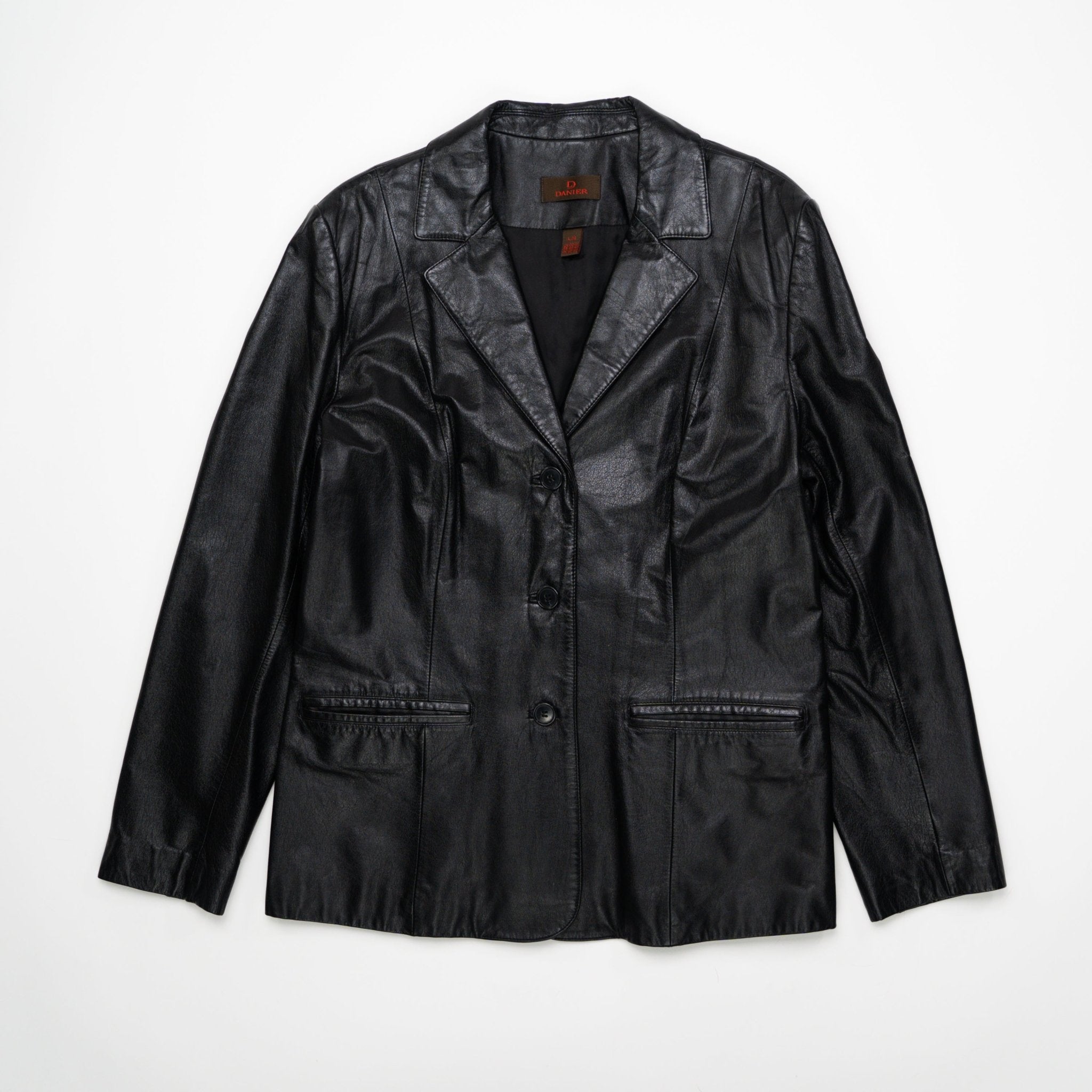 Vintage 90s Black Danier Leather Jacket (S/M) | Rebalance Vintage.