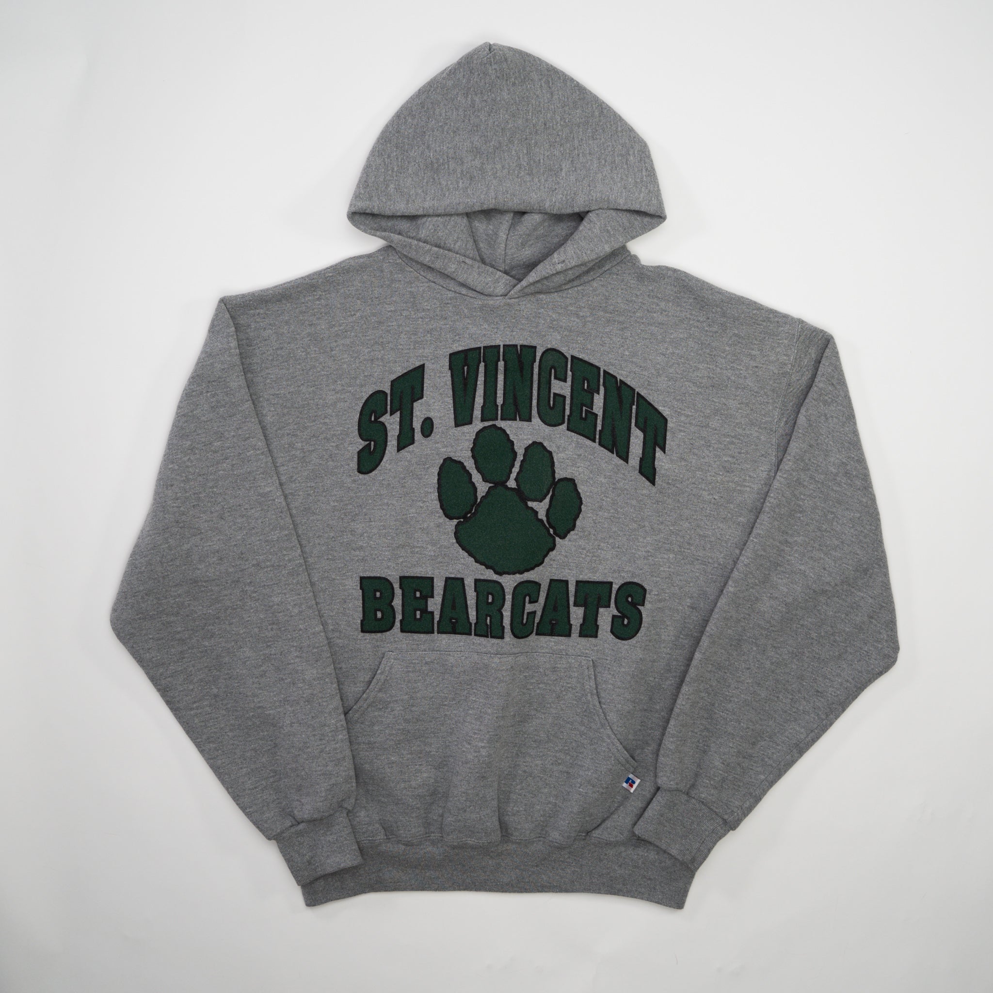 Vintage Grey St Vincent Bearcats x Russell Athletics Hoodie (L)