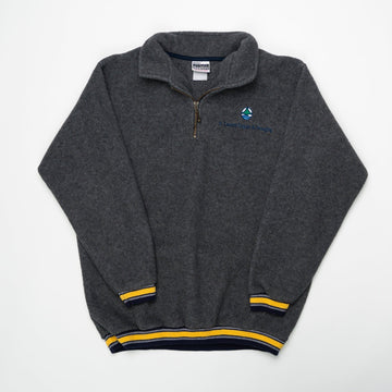 Vintage St .Laurent Display & Packaging 1/4 Zip Fleece Sweater (L) | Rebalance Vintage.