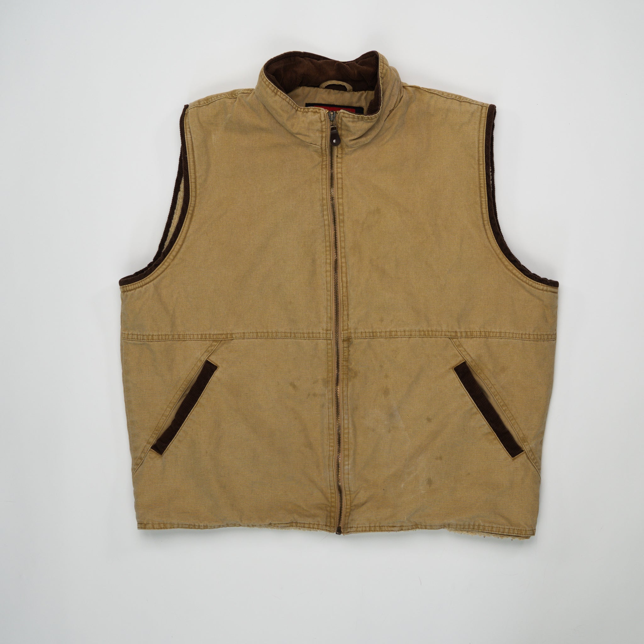 Vintage Wrangler Beige + Brown Vest (L) | Rebalance Vintage.