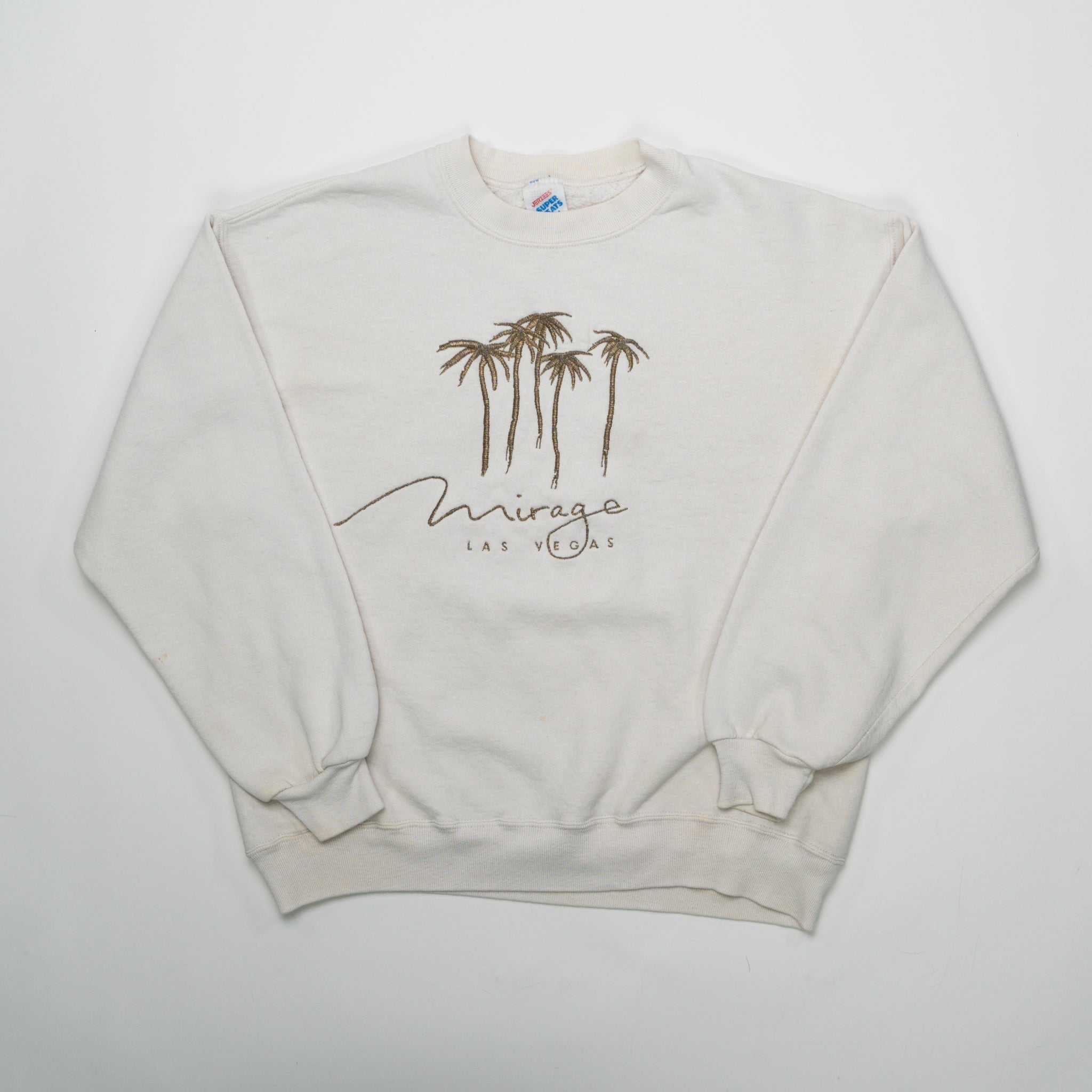 Vintage 90s White Palm Tree Mirage Las Vegas Crewneck (M) | Rebalance Vintage.