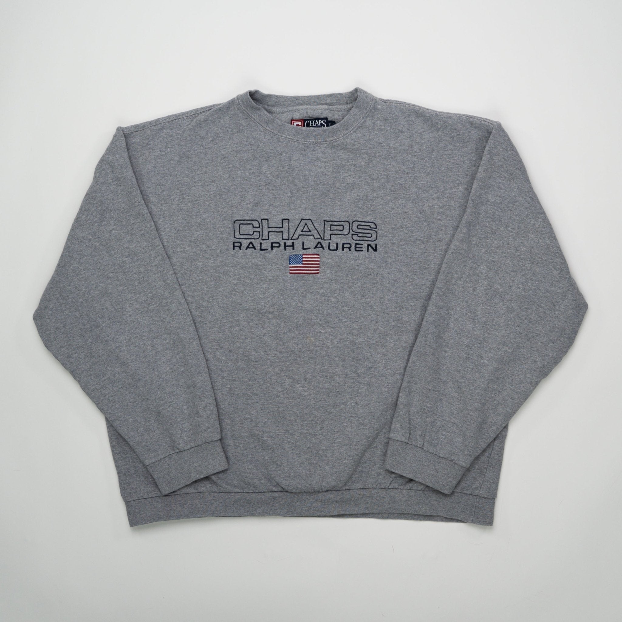 Vintage Grey Chaps Ralph Lauren Crewneck (L/XL) | Rebalance Vintage.