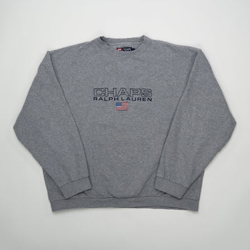 Vintage Grey Chaps Ralph Lauren Crewneck (L/XL) | Rebalance Vintage.