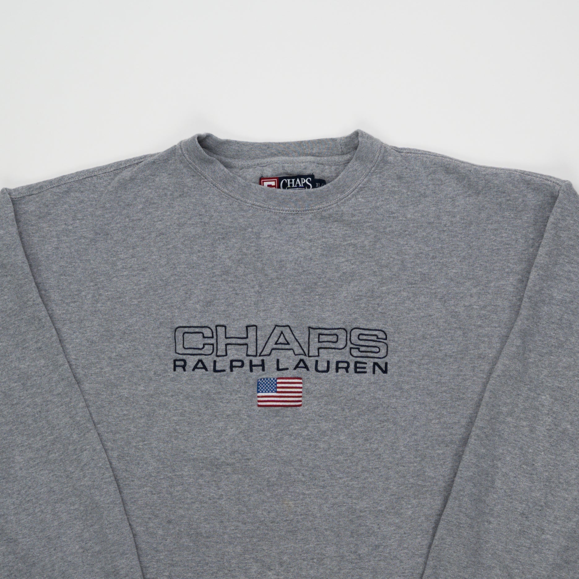 Vintage Grey Chaps Ralph Lauren Crewneck (L/XL) | Rebalance Vintage.