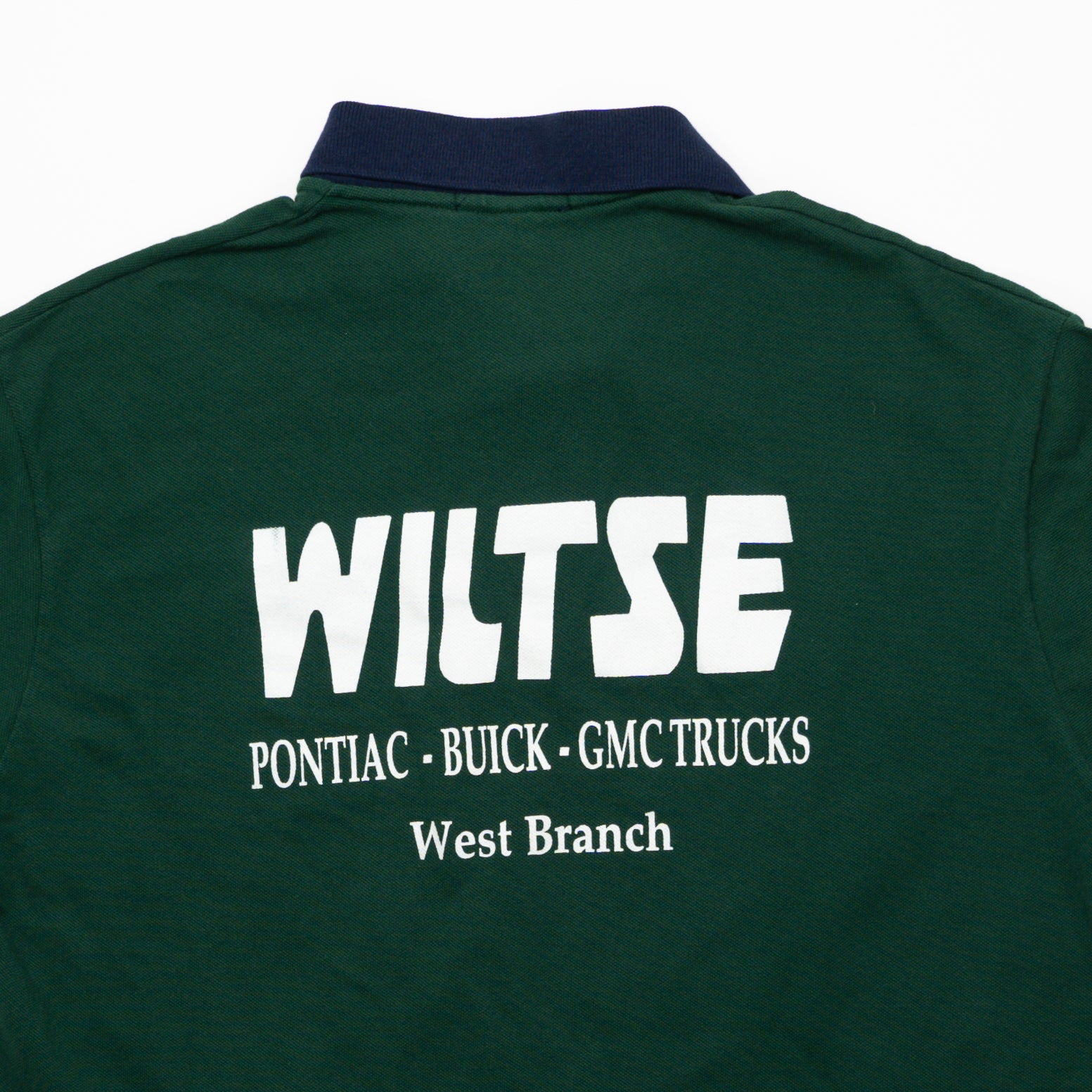 Vintage 90s Green Wilts Pontiac GMC Dealership Polo Shirt (L) | Rebalance Vintage.