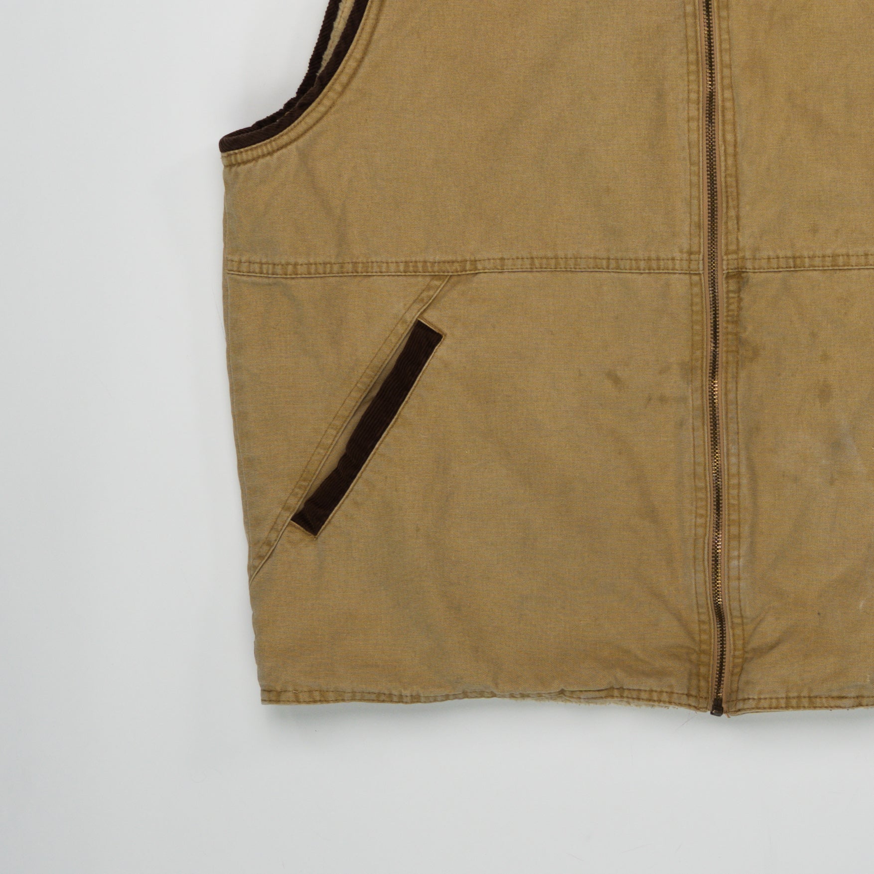 Vintage Wrangler Beige + Brown Vest (L) | Rebalance Vintage.