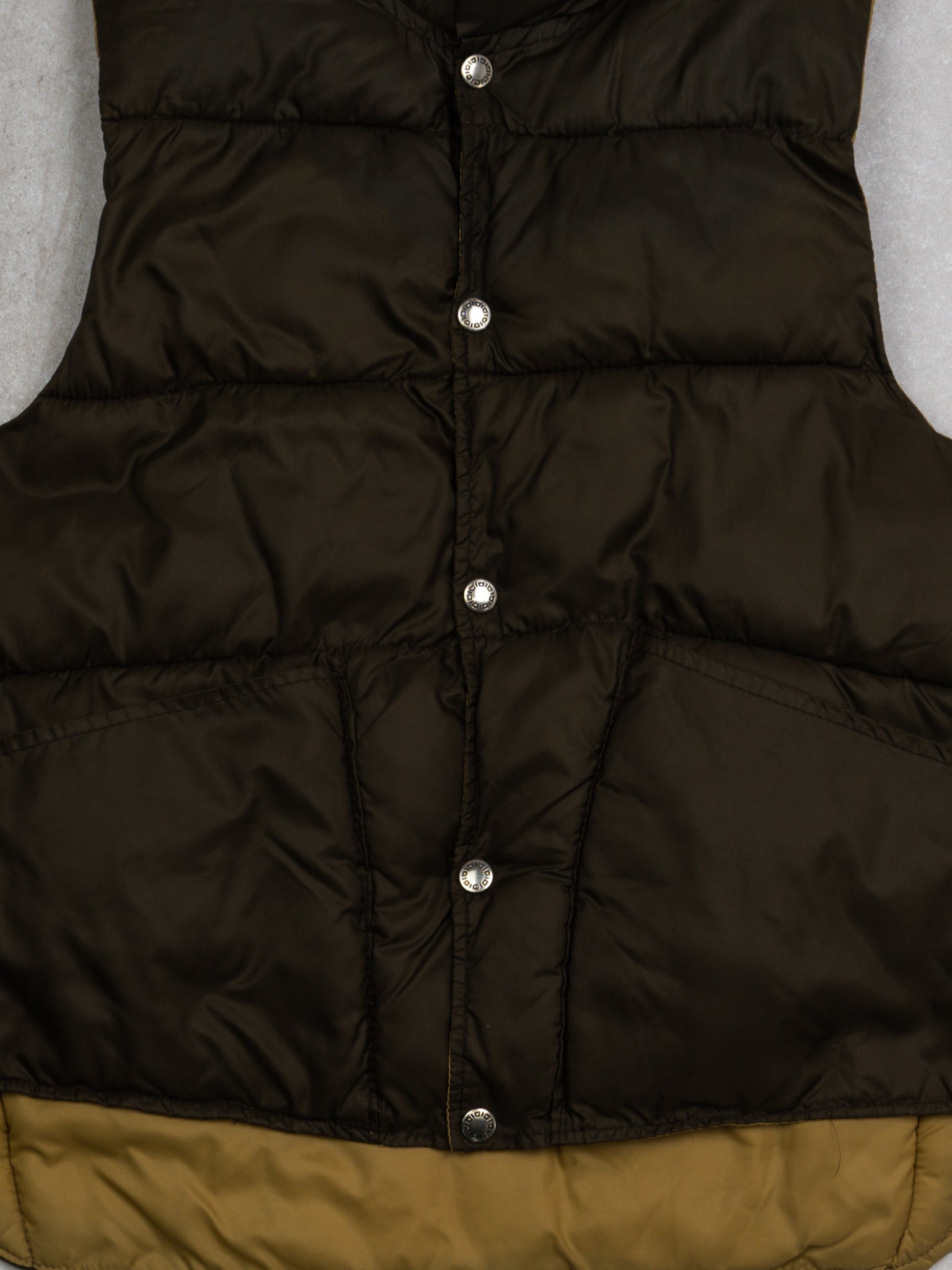 Vintage 80s Brown Puffer Vest (M)