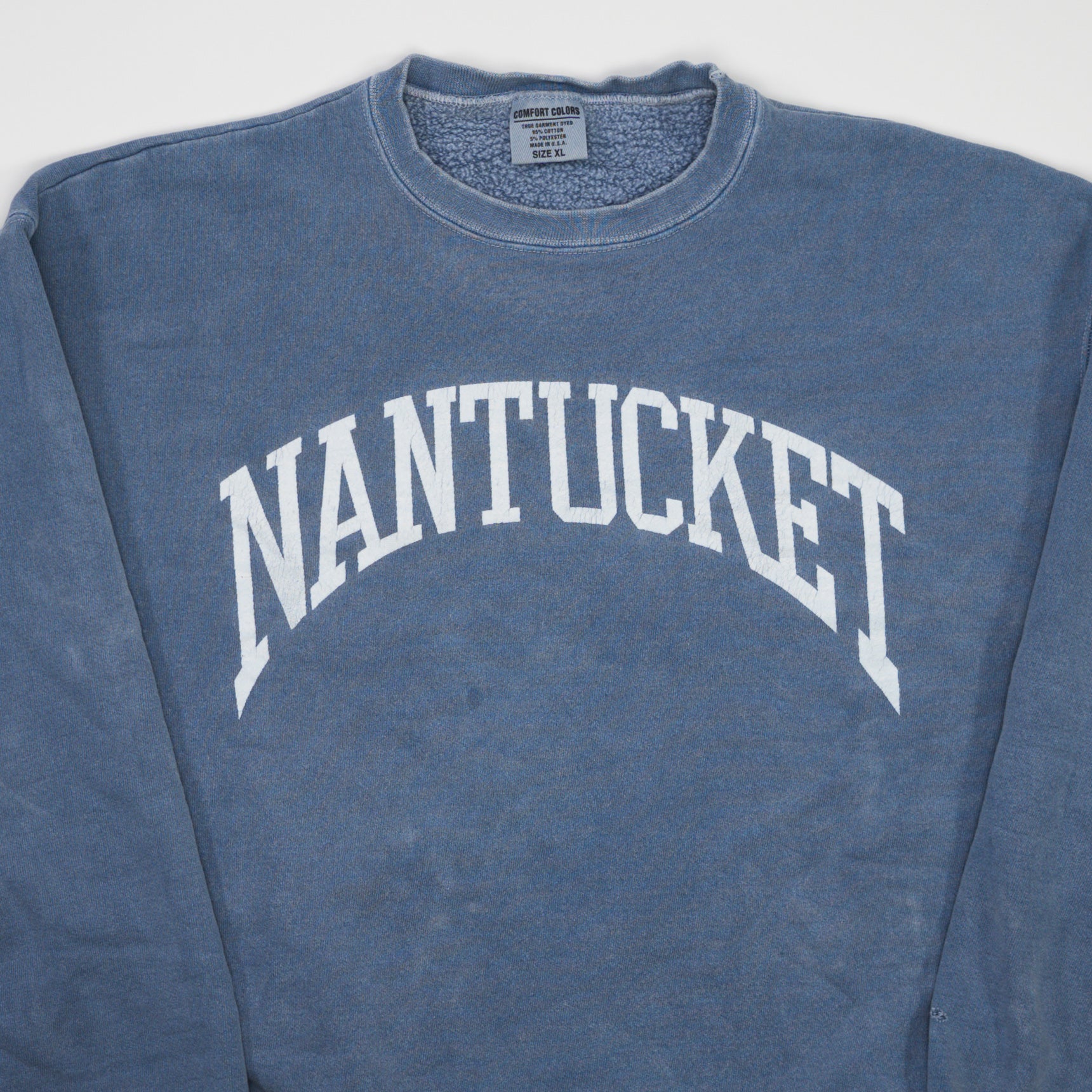 Vintage Washed Blue Nantucket Crewneck (L)