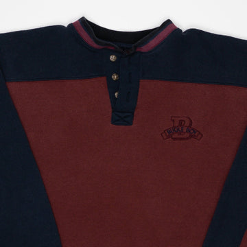 Vintage 90s Maroon + Navy Bugle Boy Crewneck (M) | Rebalance Vintage.
