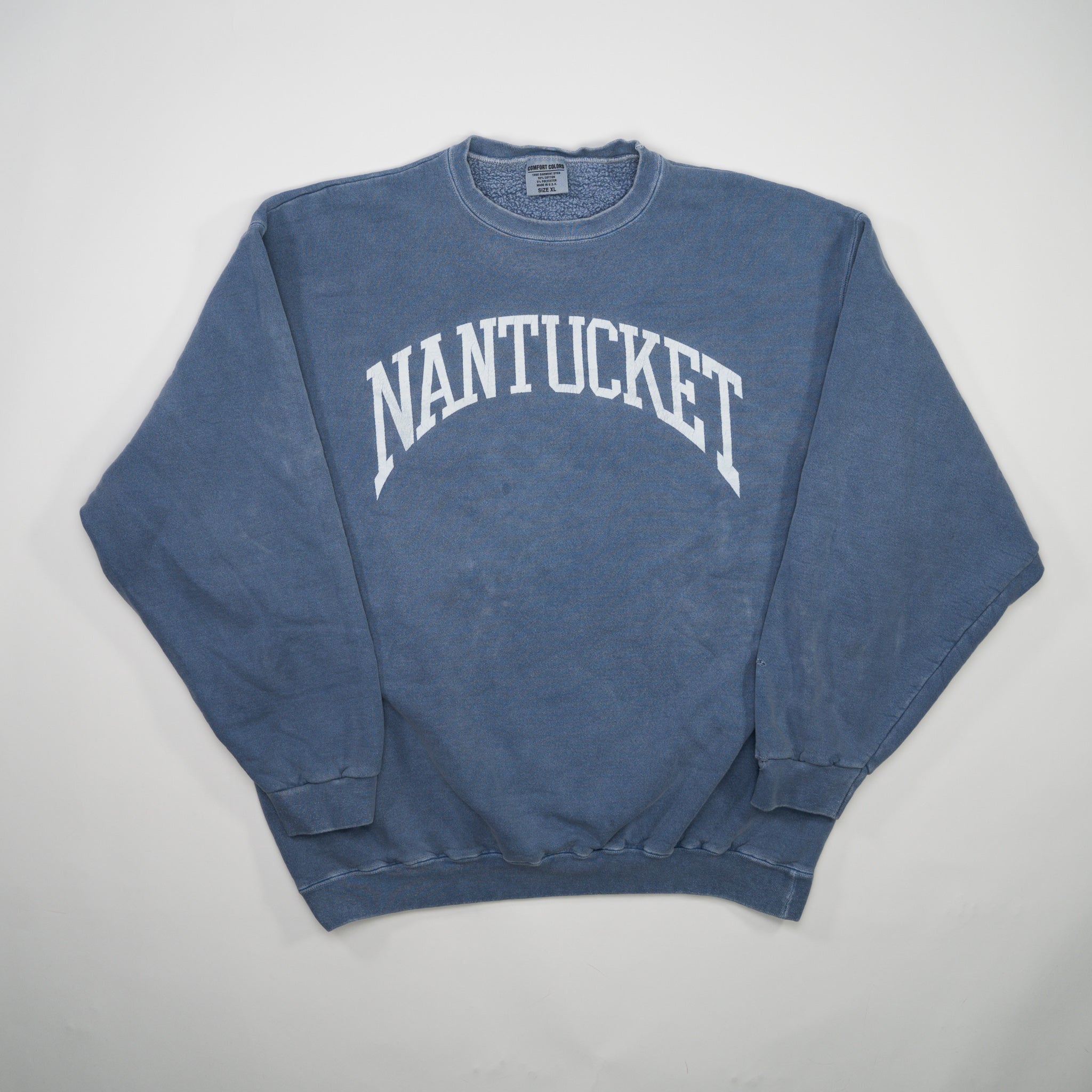 Vintage Washed Blue Nantucket Crewneck (L)